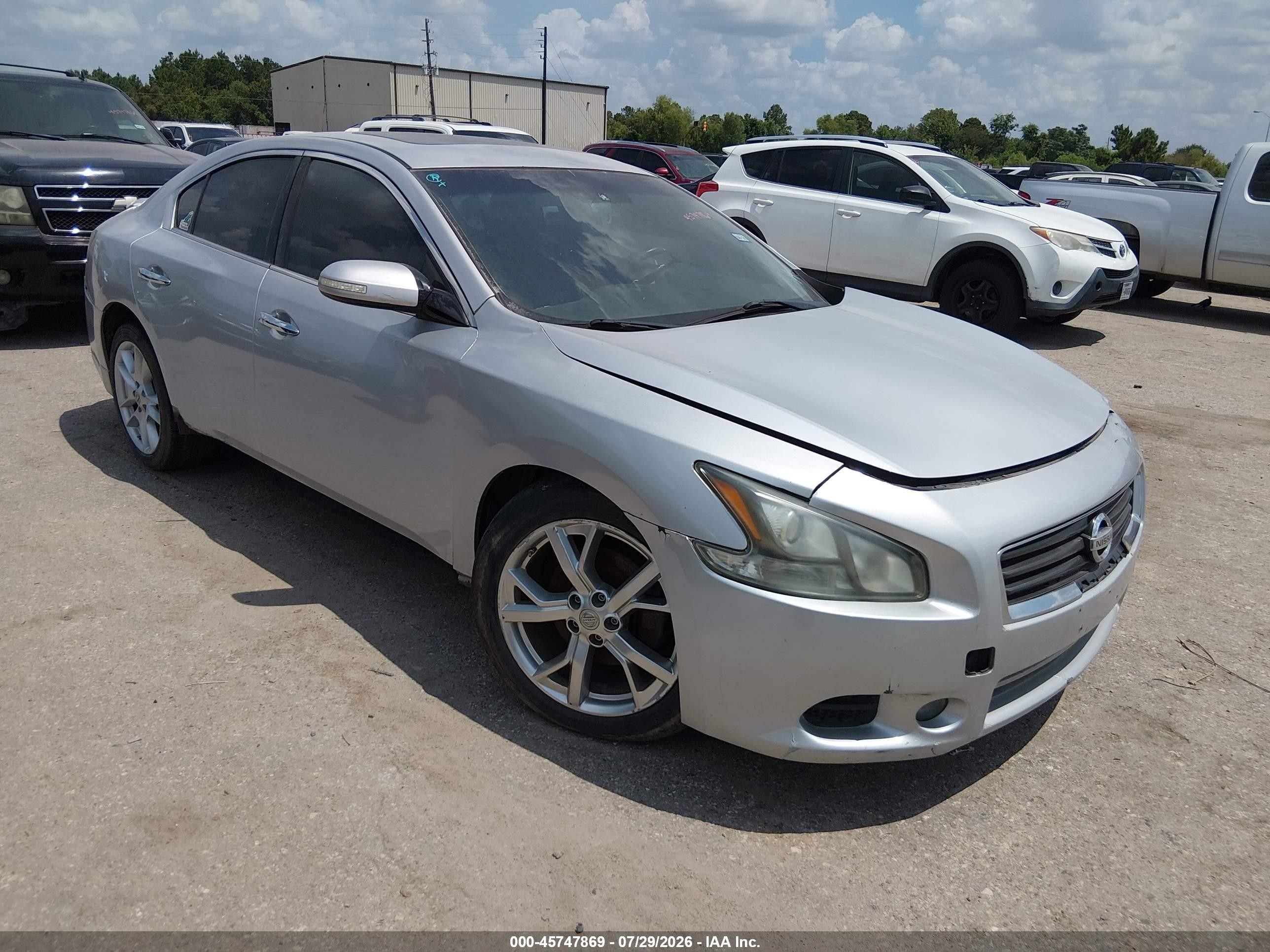 2012 Nissan Maxima 3.5 Sv Silver vin: 1N4AA5AP1CC861772