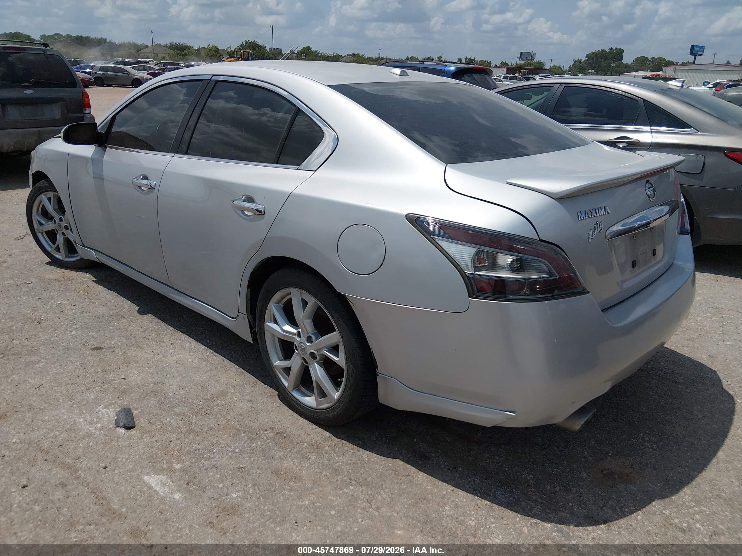 2012 Nissan Maxima 3.5 Sv Silver vin: 1N4AA5AP1CC861772