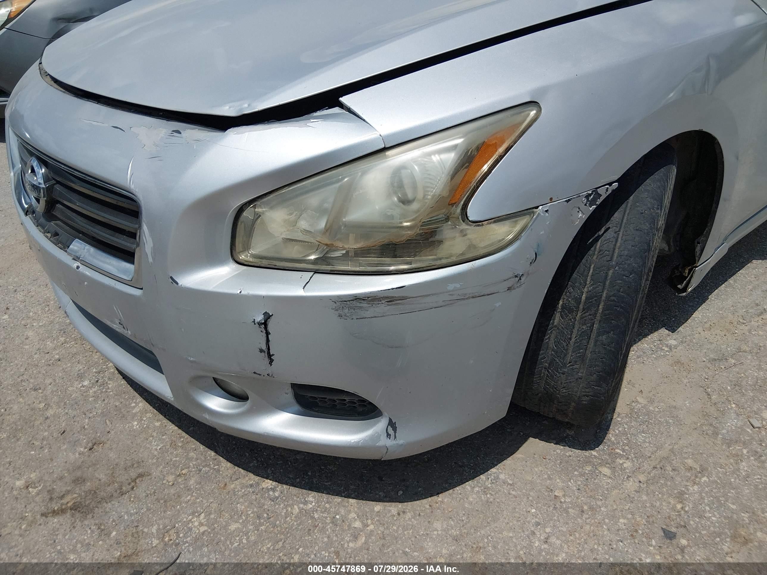 2012 Nissan Maxima 3.5 Sv Silver vin: 1N4AA5AP1CC861772