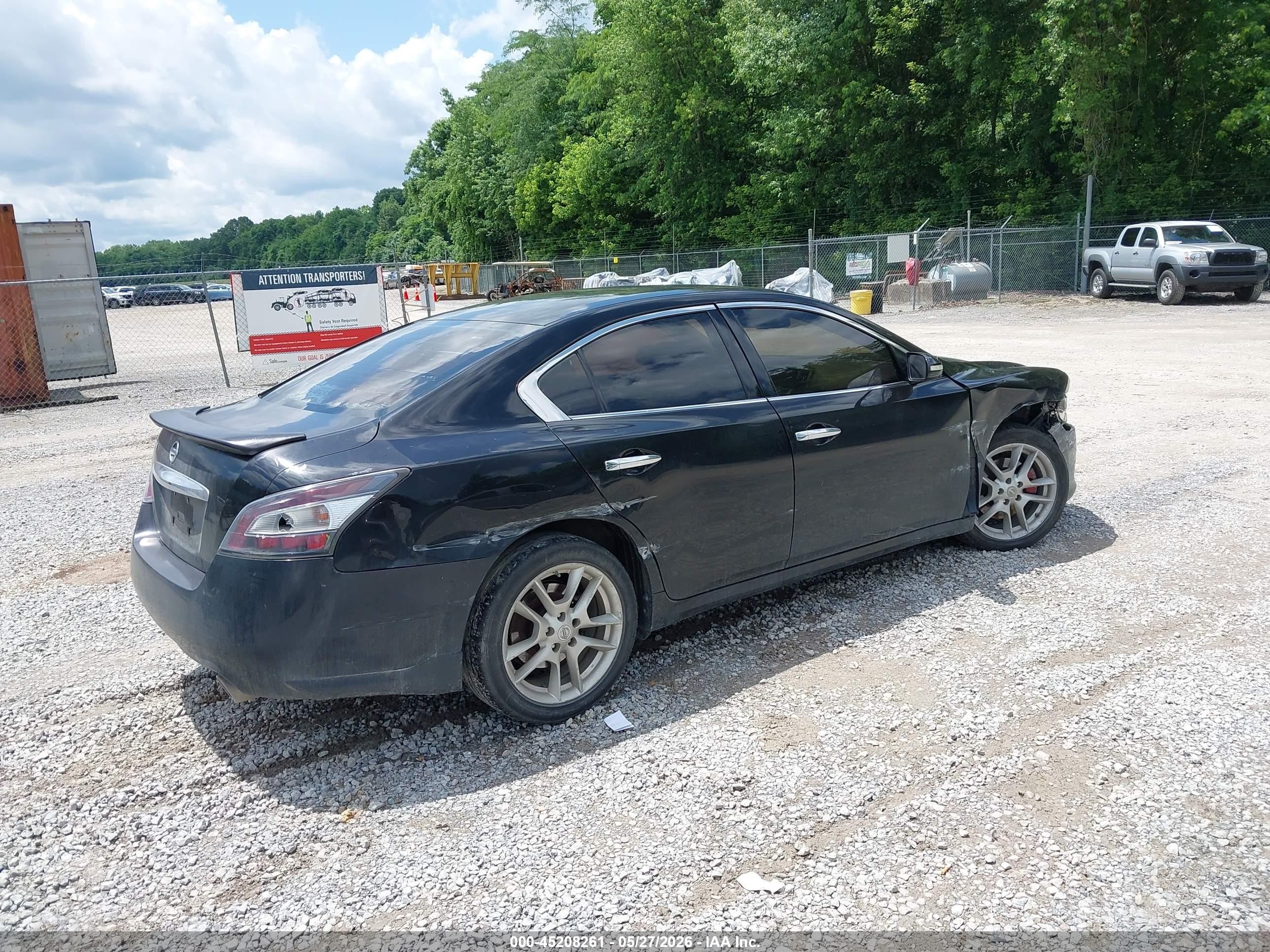 2012 Nissan Maxima 3.5 S Black vin: 1N4AA5AP1CC861819