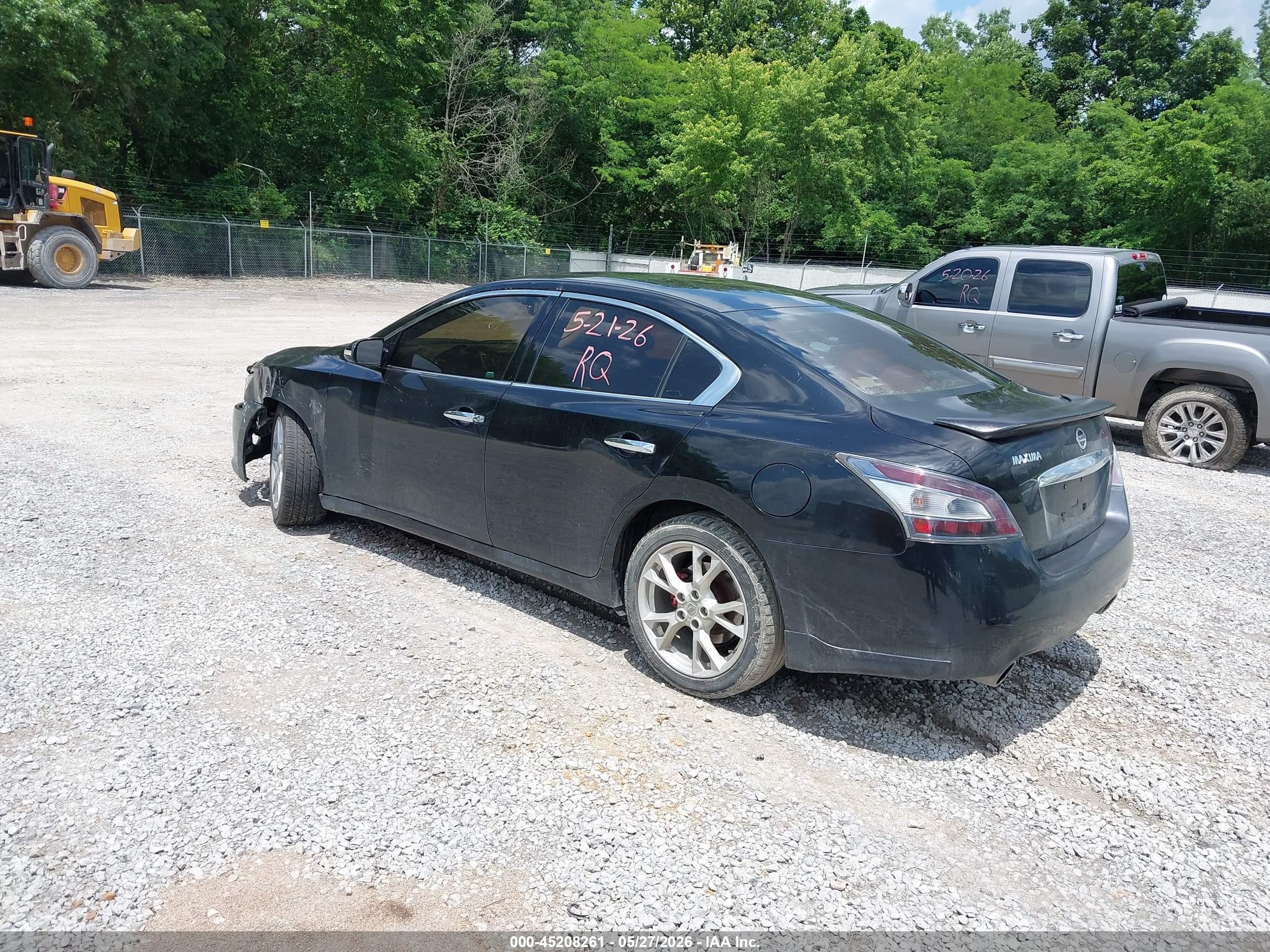2012 Nissan Maxima 3.5 S Black vin: 1N4AA5AP1CC861819