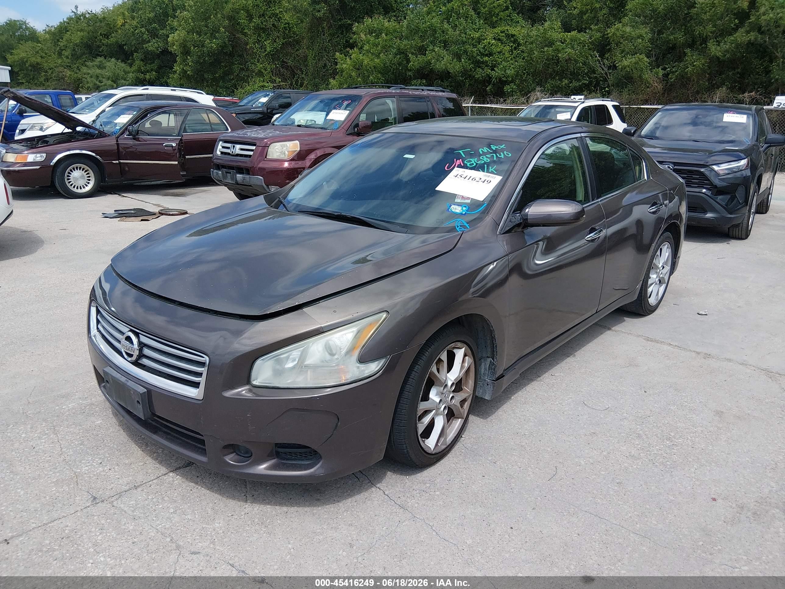2012 Nissan Maxima 3.5 S Brown vin: 1N4AA5AP1CC868740