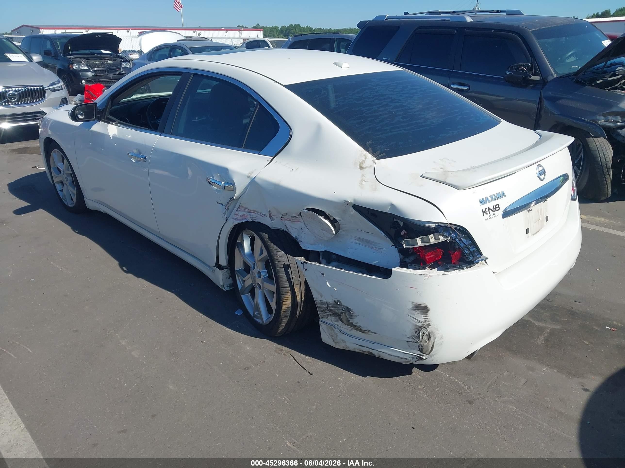 2012 Nissan Maxima 3.5 Sv White vin: 1N4AA5AP1CC870200