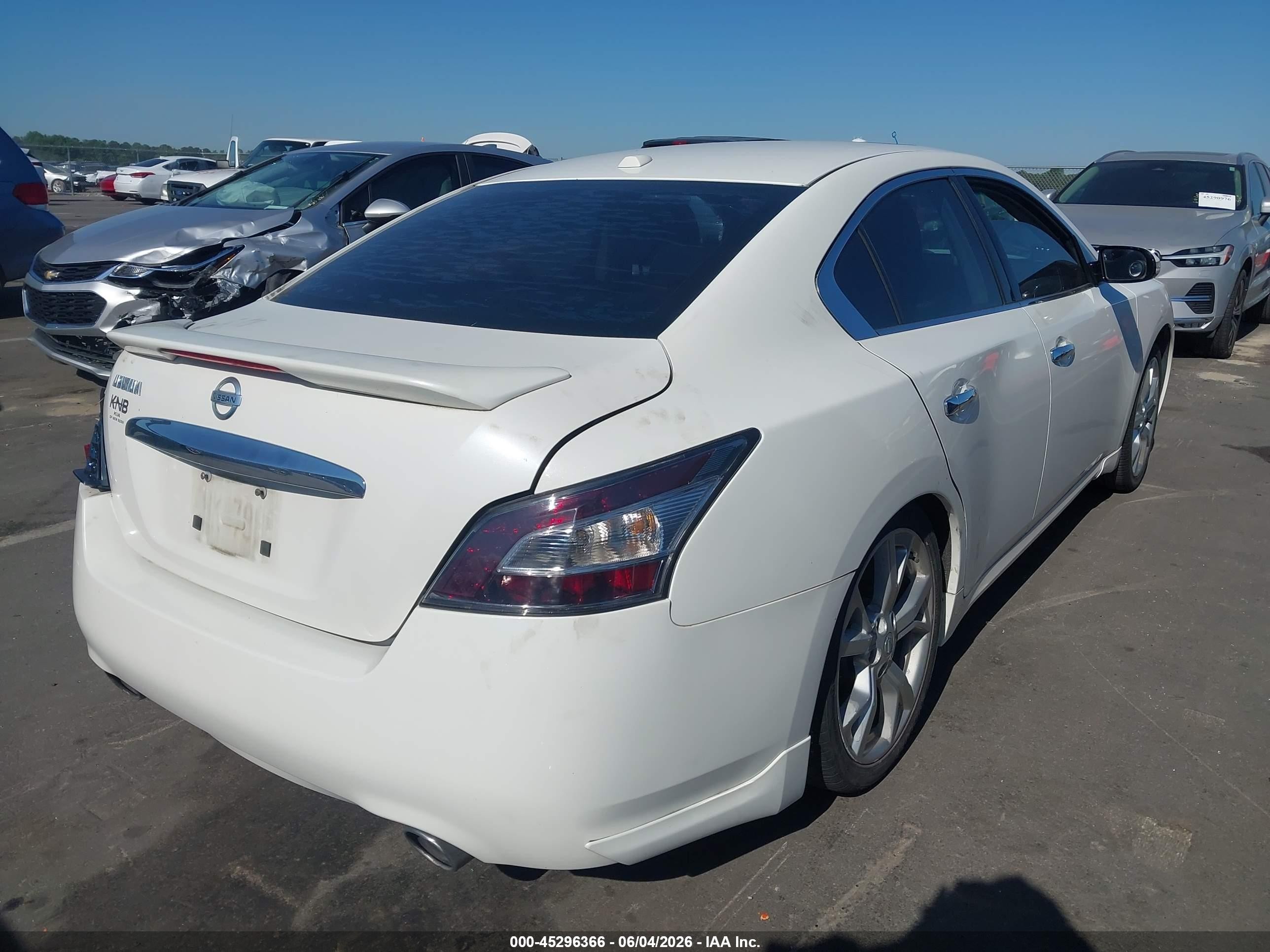 2012 Nissan Maxima 3.5 Sv White vin: 1N4AA5AP1CC870200