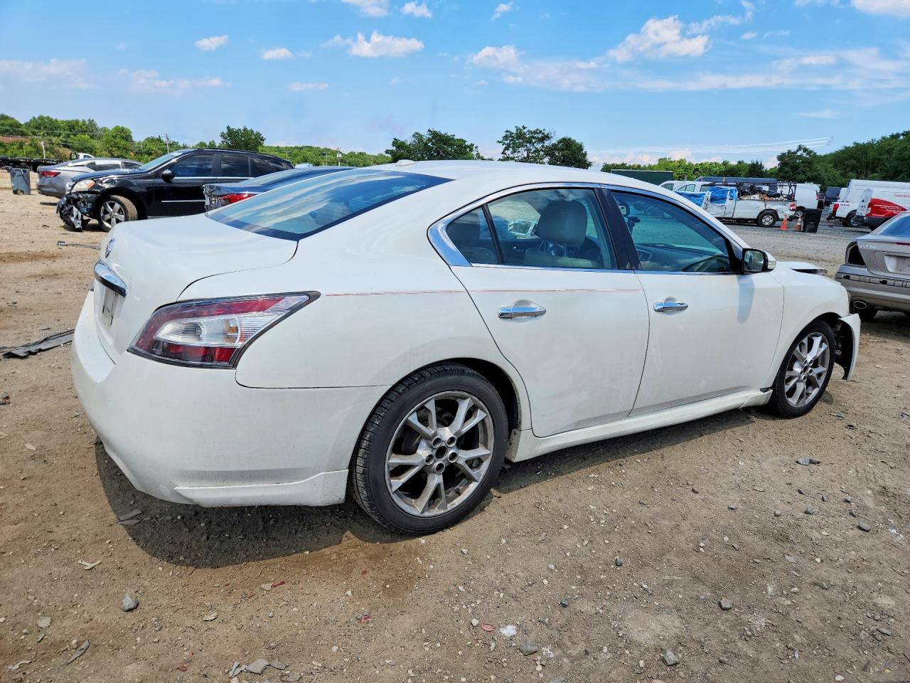 2013 Nissan Maxima 3.5 S White vin: 1N4AA5AP1DC822469