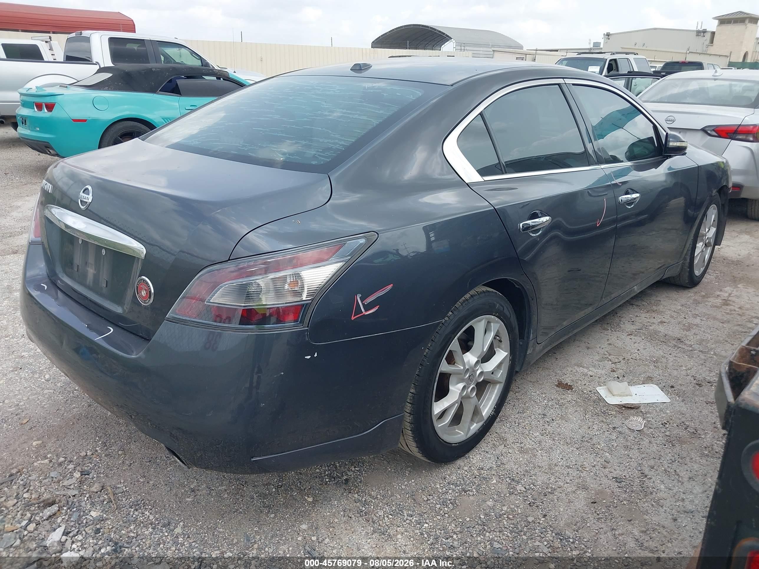 2013 Nissan Maxima 3.5 Sv Gray vin: 1N4AA5AP1DC823041