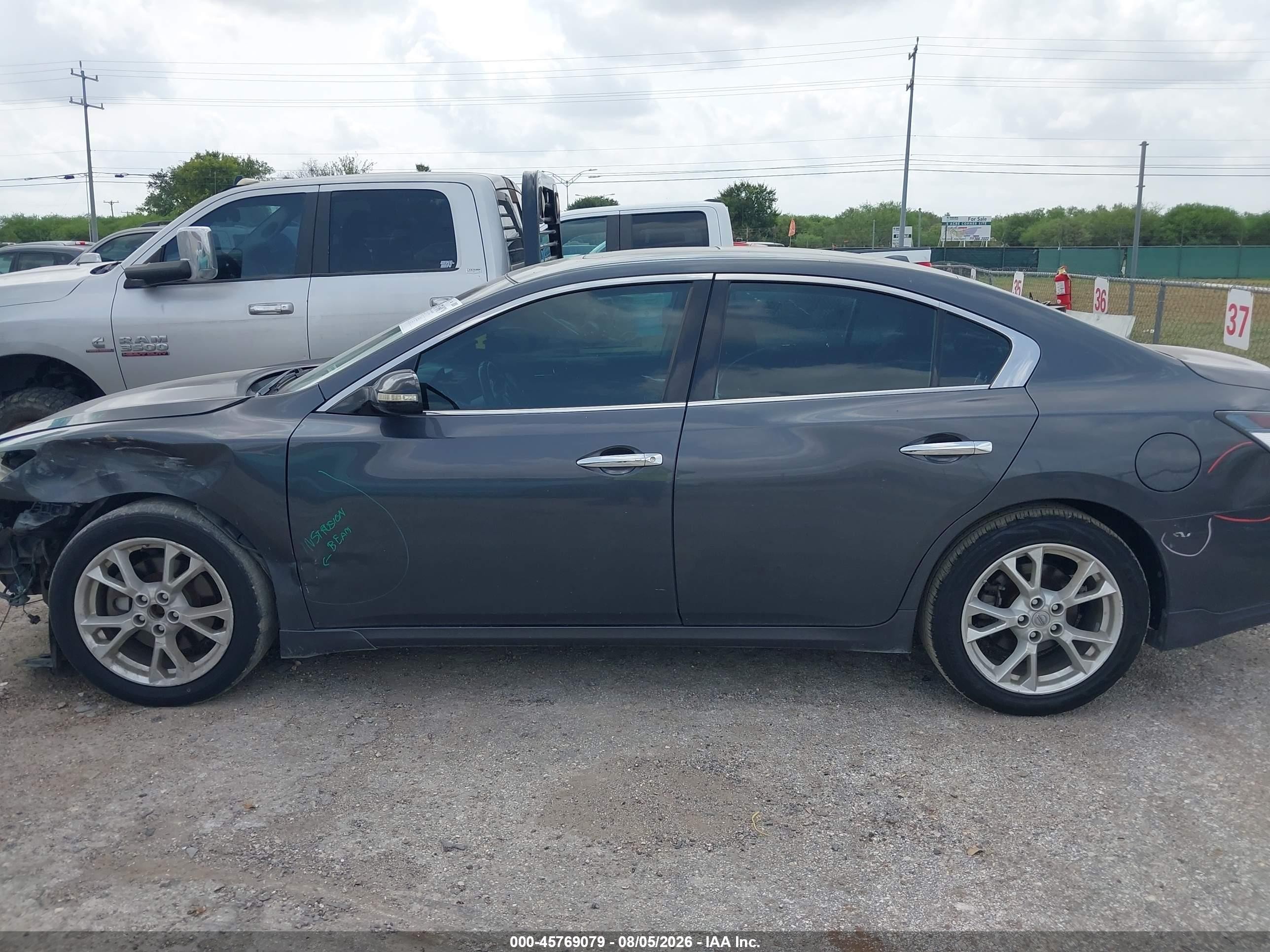 2013 Nissan Maxima 3.5 Sv Gray vin: 1N4AA5AP1DC823041