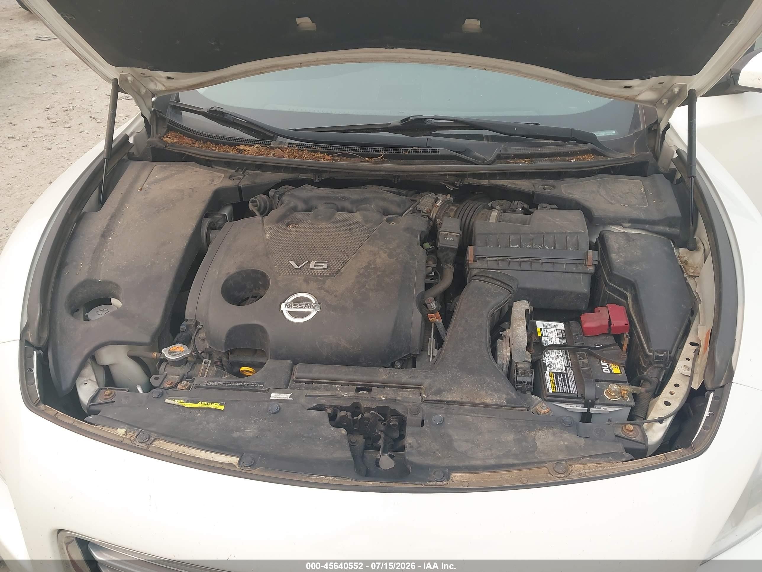 2013 Nissan Maxima 3.5 Sv White vin: 1N4AA5AP1DC840745