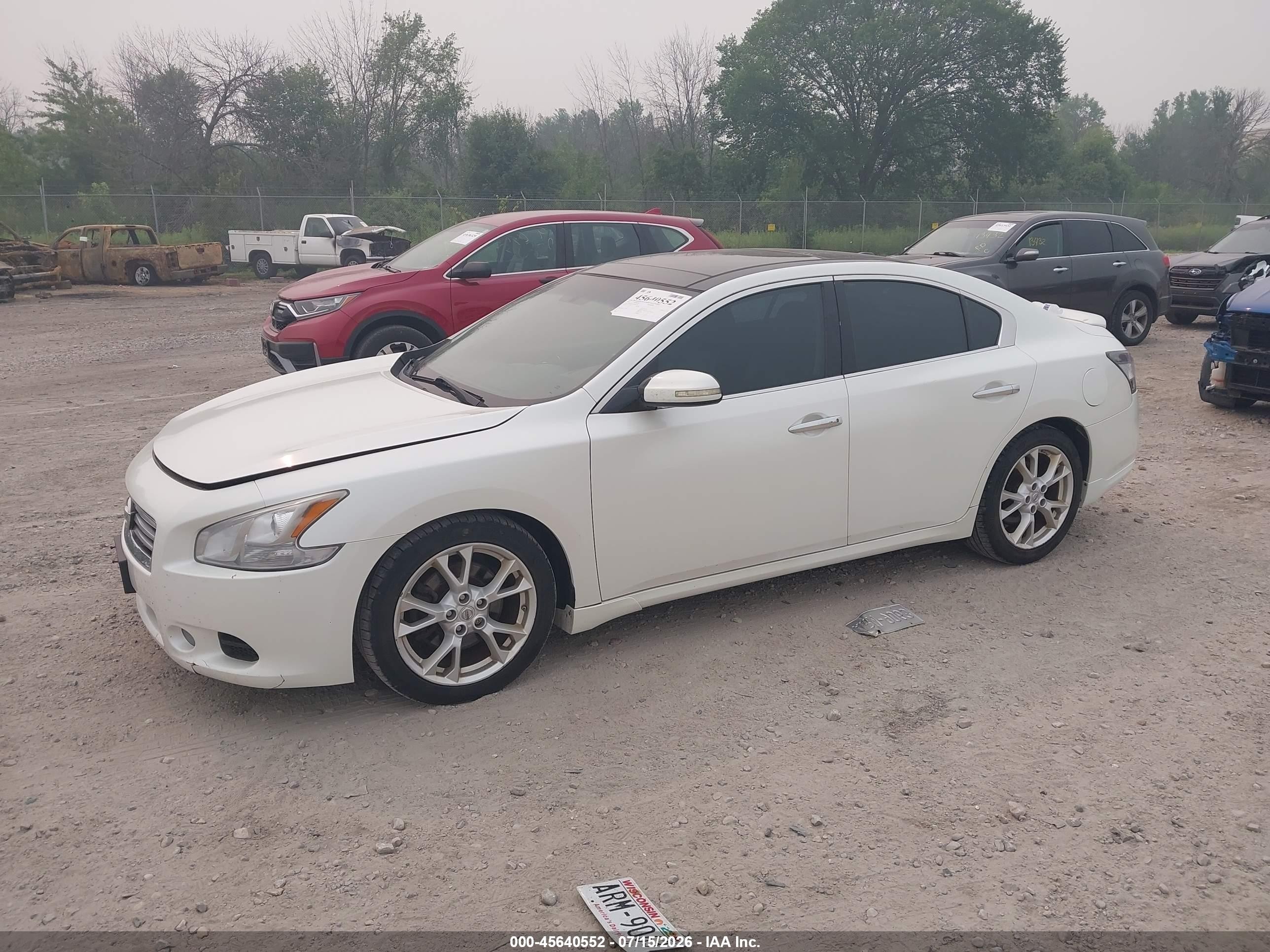 2013 Nissan Maxima 3.5 Sv White vin: 1N4AA5AP1DC840745