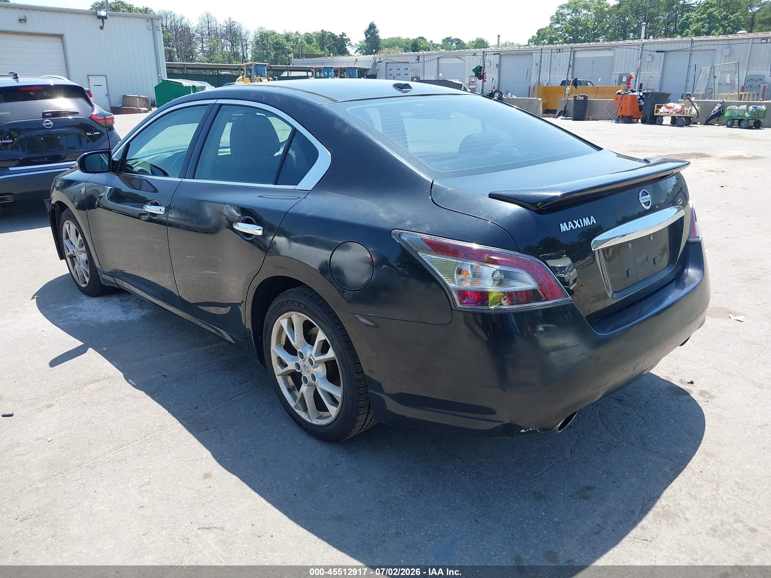 2013 Nissan Maxima 3.5 Sv Black vin: 1N4AA5AP1DC841751