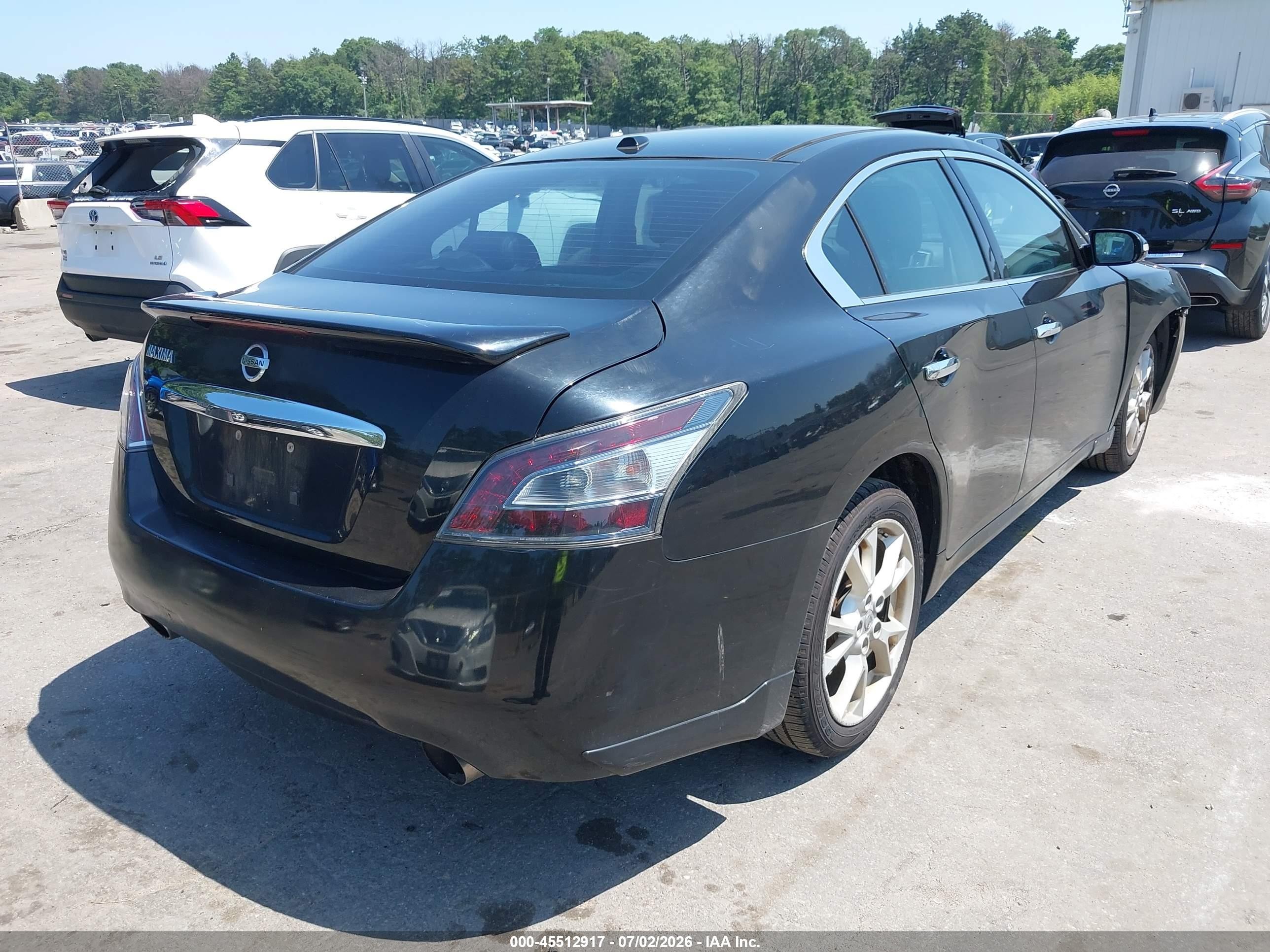 2013 Nissan Maxima 3.5 Sv Black vin: 1N4AA5AP1DC841751