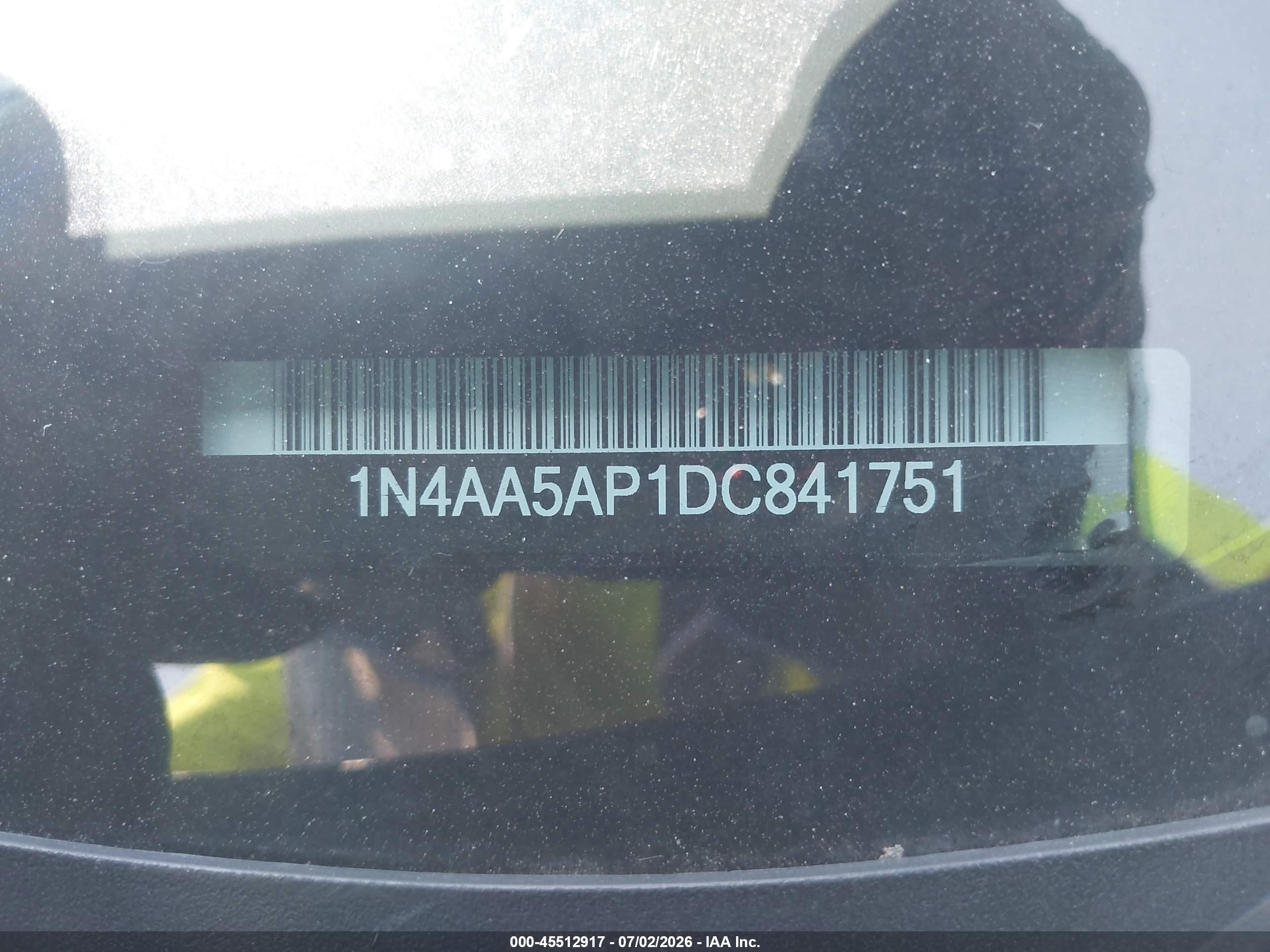 2013 Nissan Maxima 3.5 Sv Black vin: 1N4AA5AP1DC841751