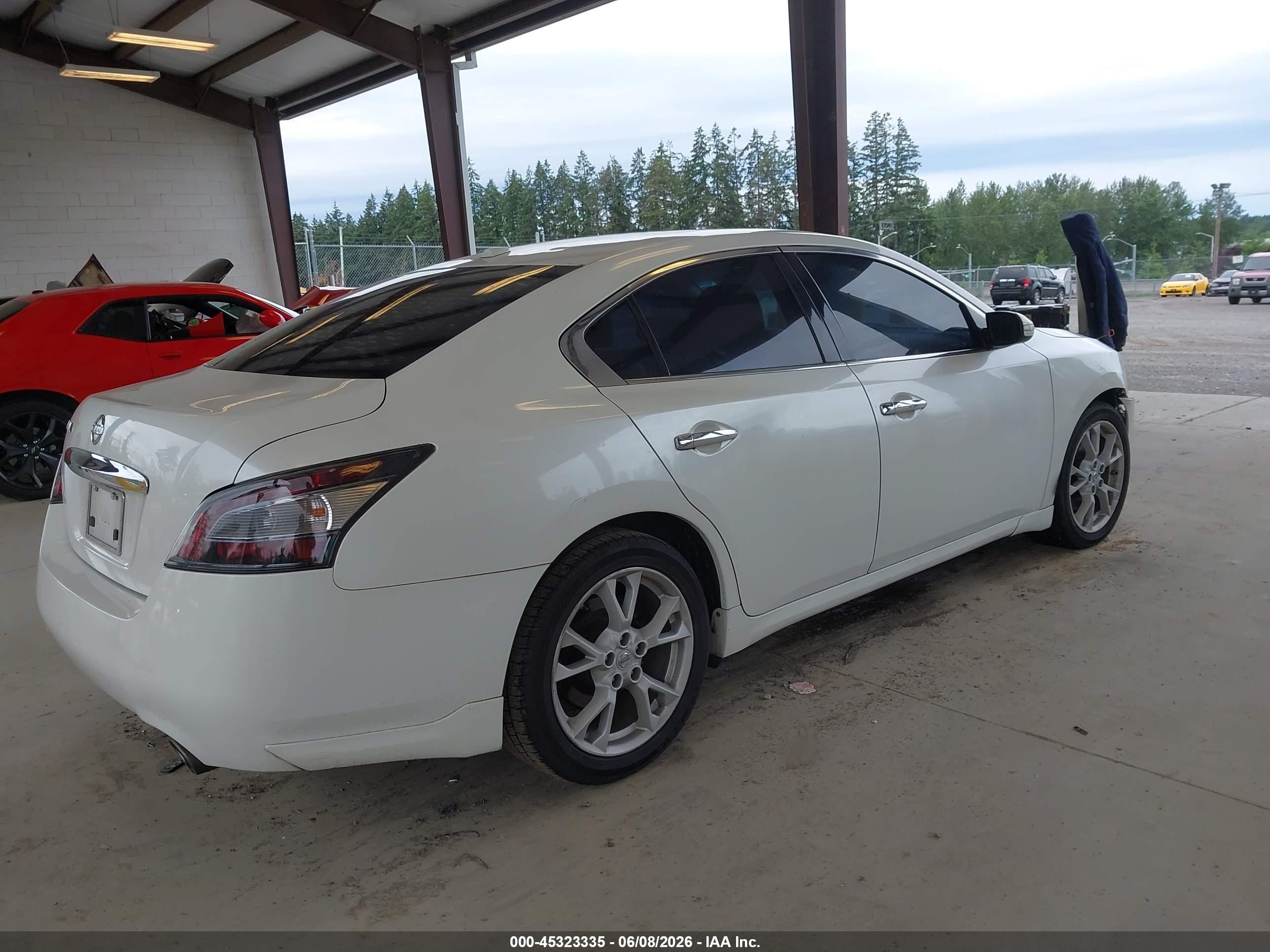 2013 Nissan Maxima 3.5 Sv White vin: 1N4AA5AP1DC843337