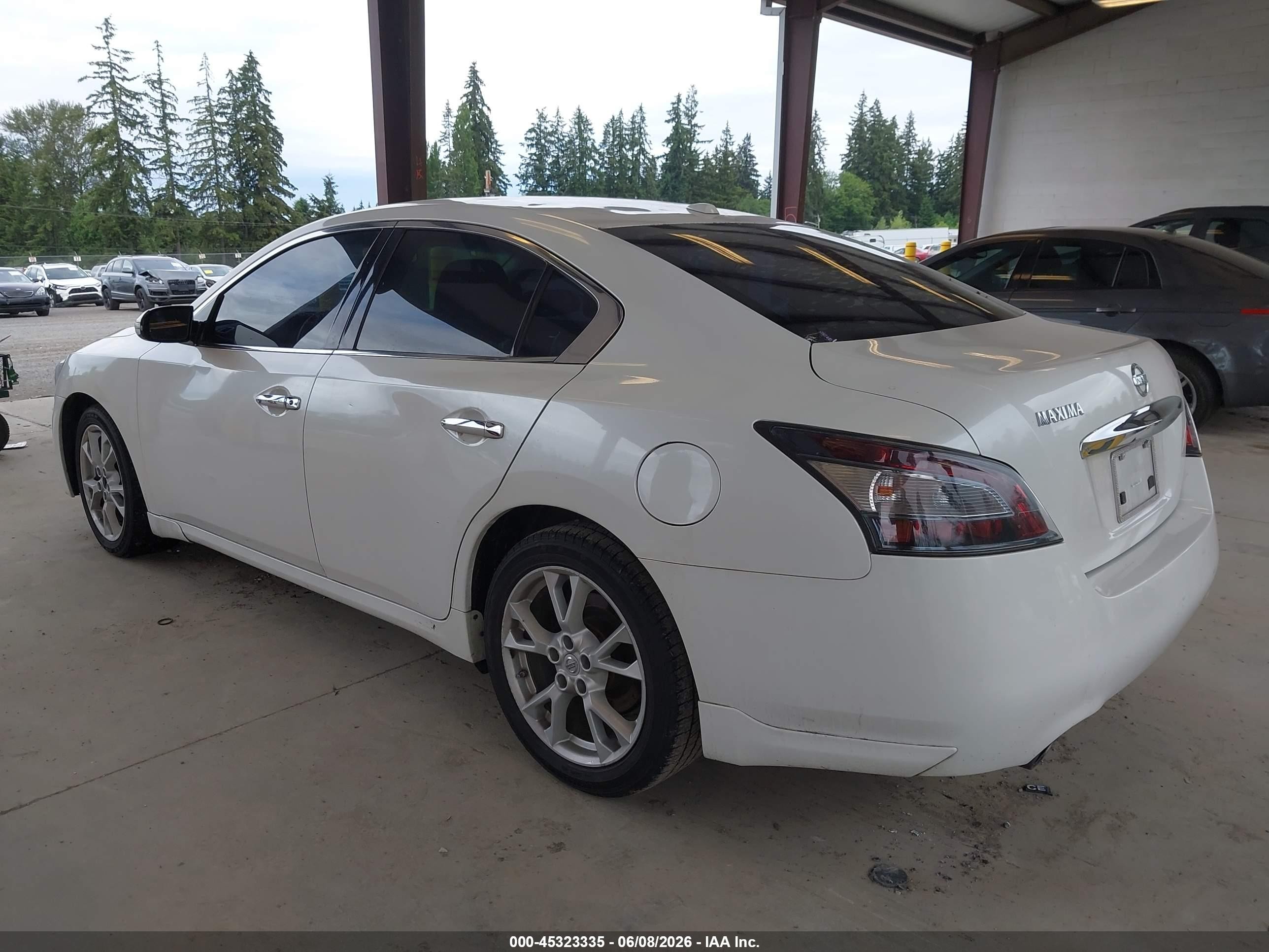 2013 Nissan Maxima 3.5 Sv White vin: 1N4AA5AP1DC843337