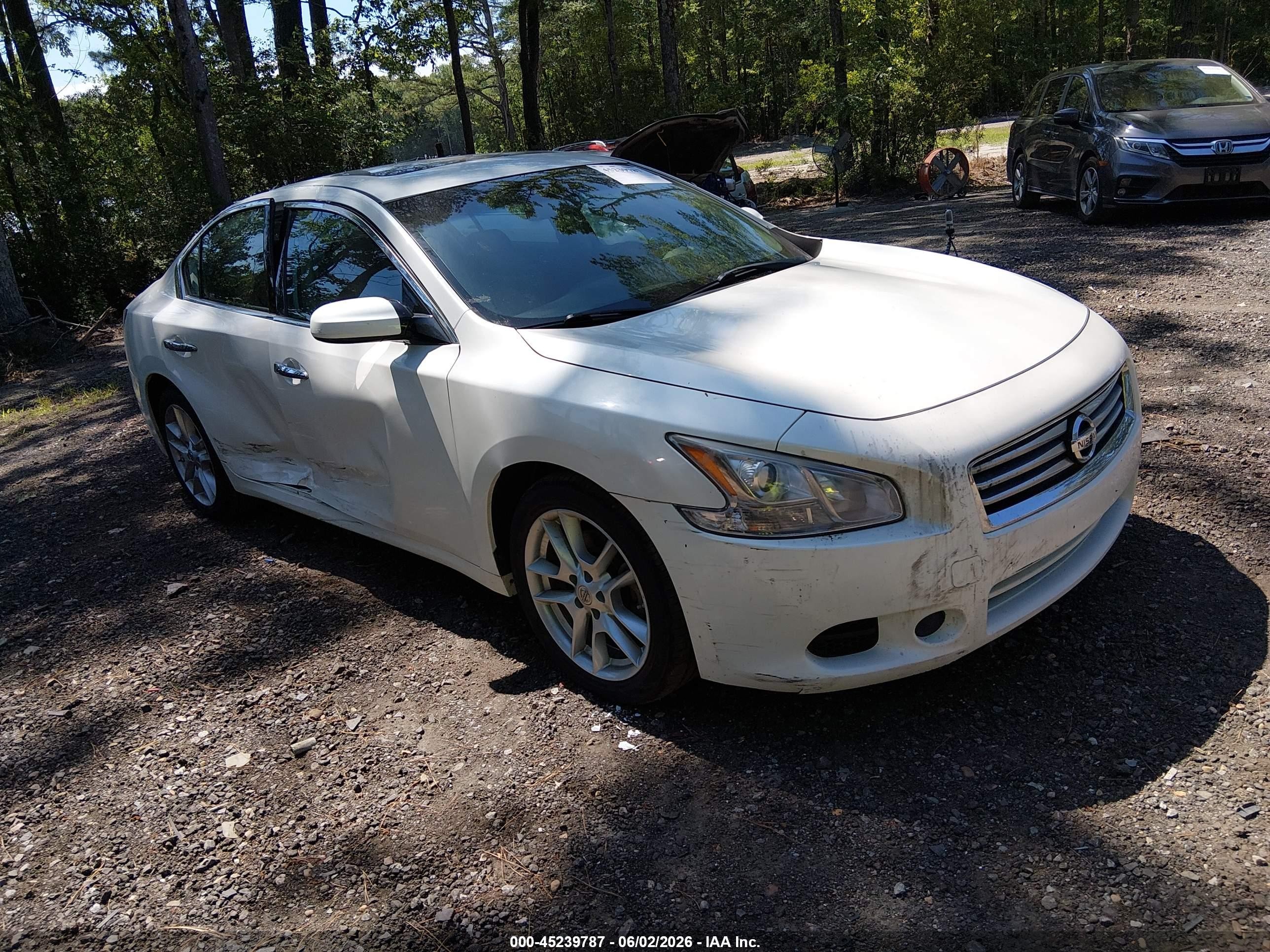 2014 Nissan Maxima 3.5 S White vin: 1N4AA5AP1EC432117