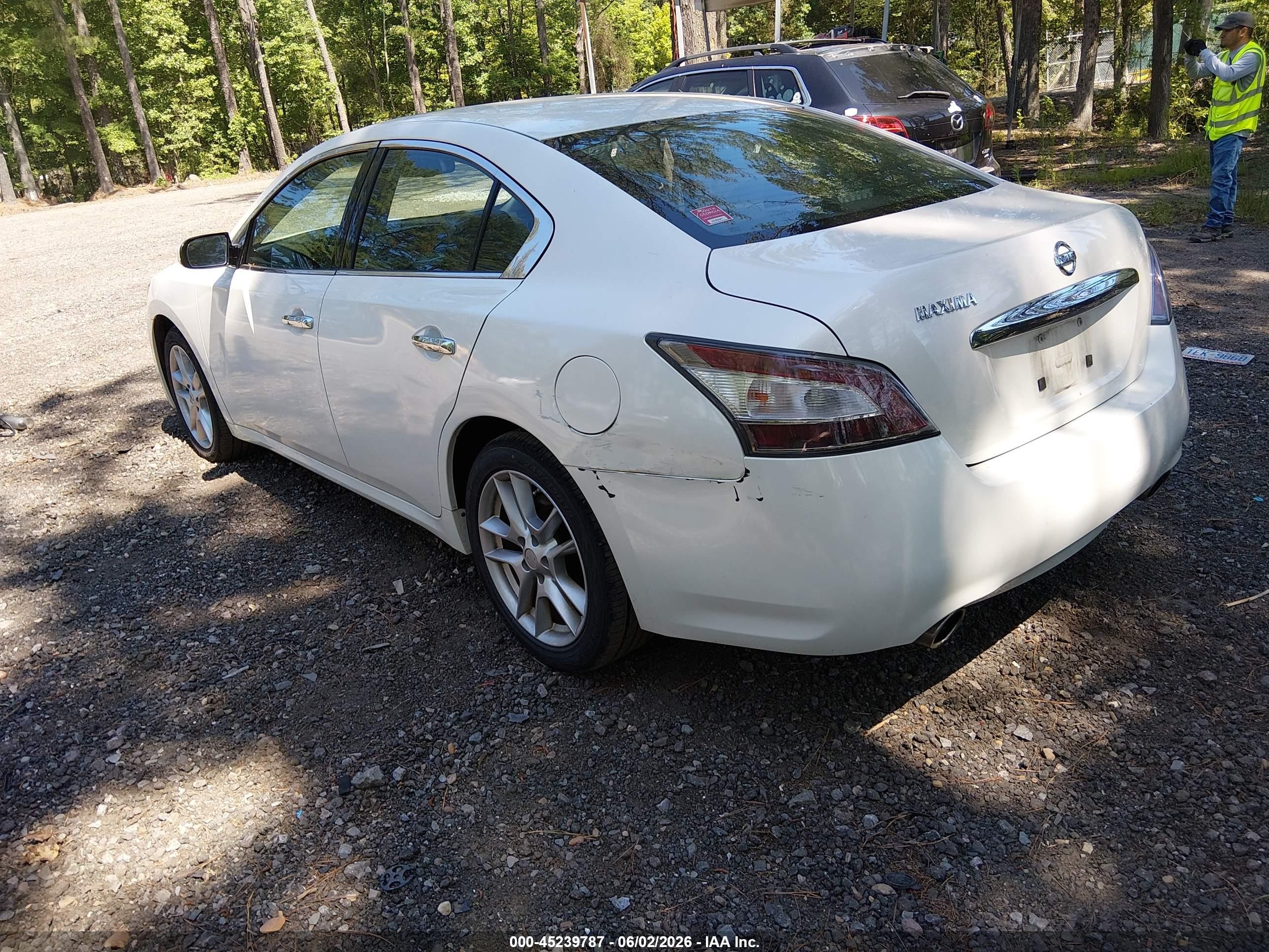 2014 Nissan Maxima 3.5 S White vin: 1N4AA5AP1EC432117