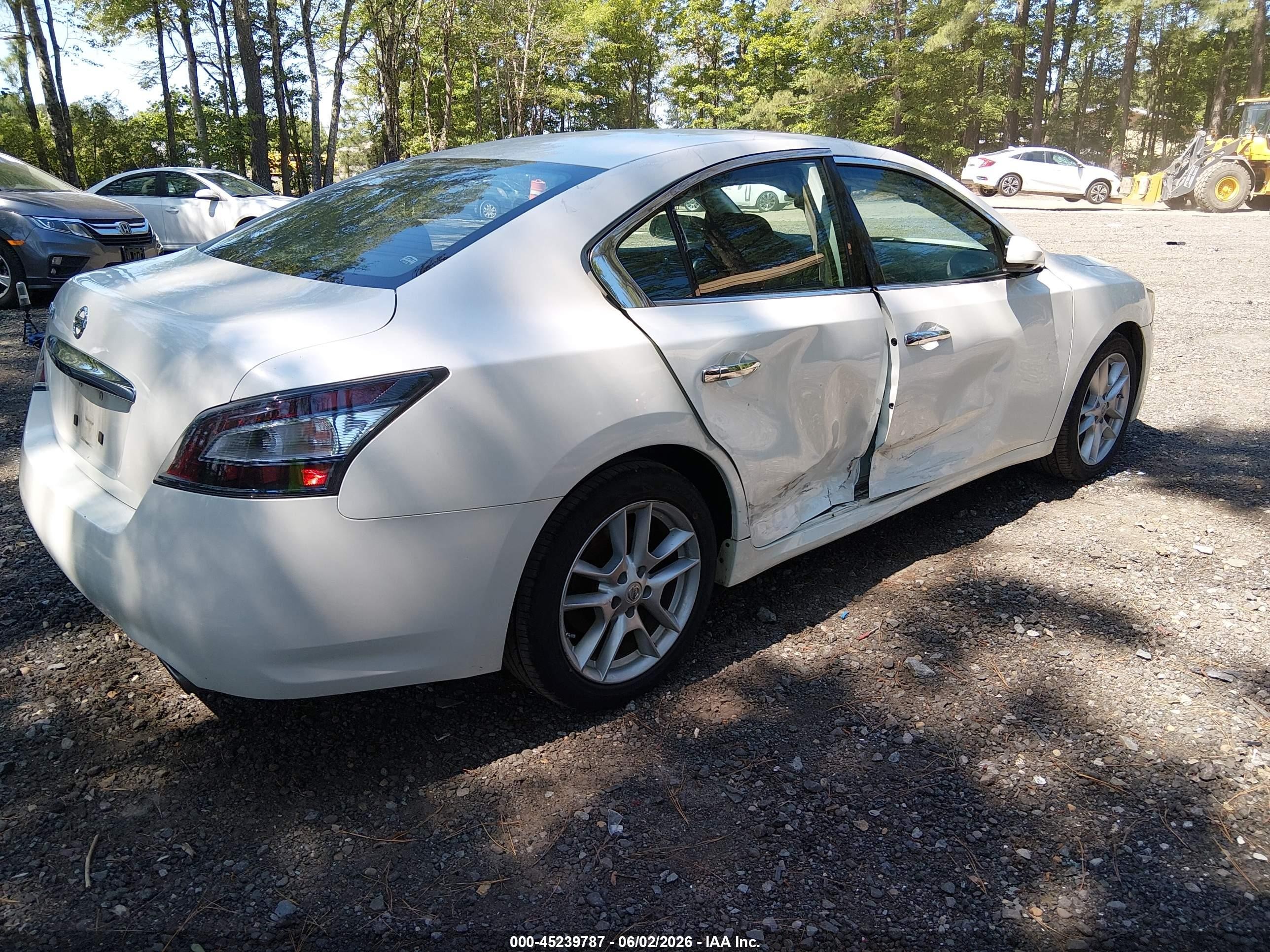 2014 Nissan Maxima 3.5 S White vin: 1N4AA5AP1EC432117