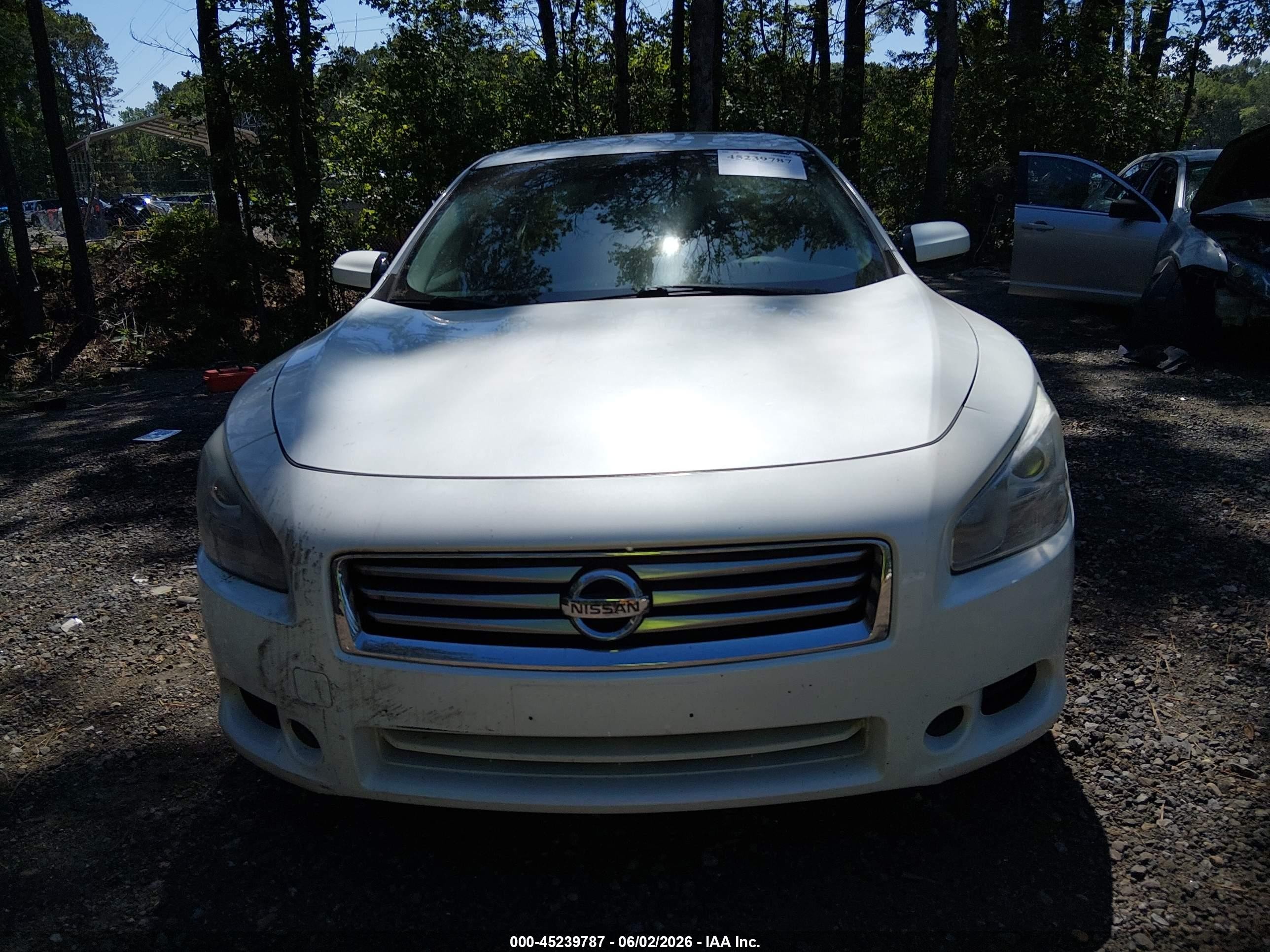 2014 Nissan Maxima 3.5 S White vin: 1N4AA5AP1EC432117