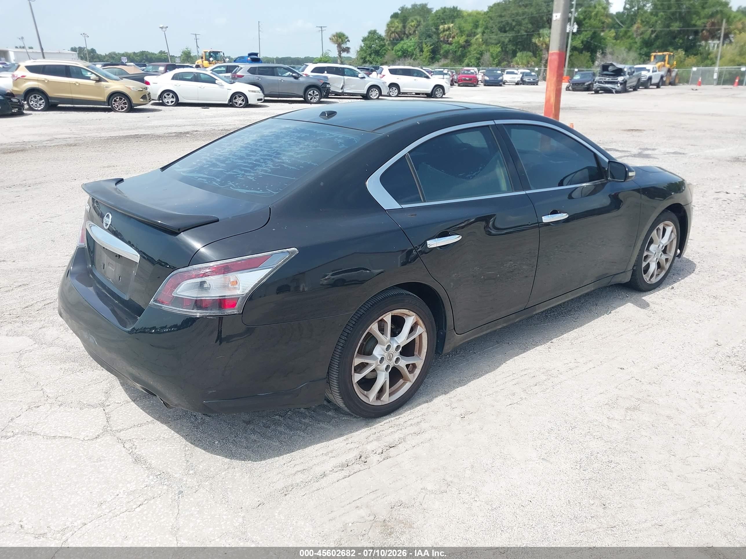 2014 Nissan Maxima 3.5 Sv Black vin: 1N4AA5AP1EC434157
