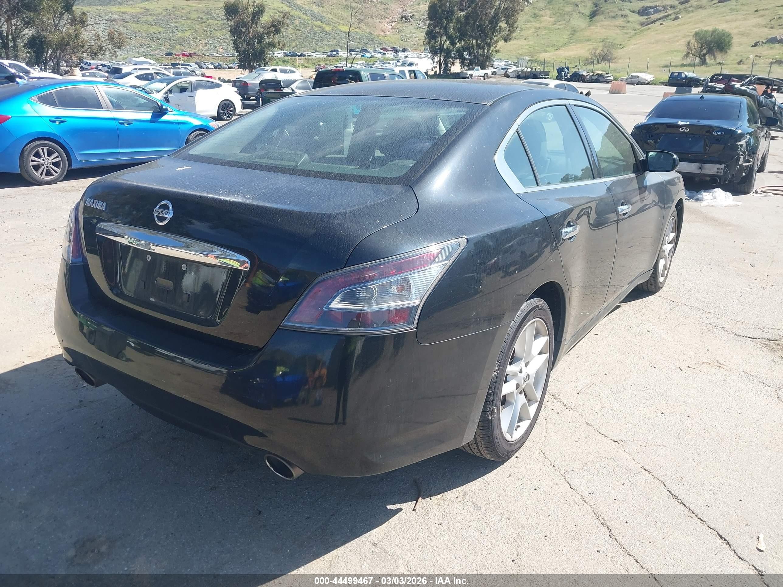 2014 Nissan Maxima 3.5 S Black vin: 1N4AA5AP1EC437415
