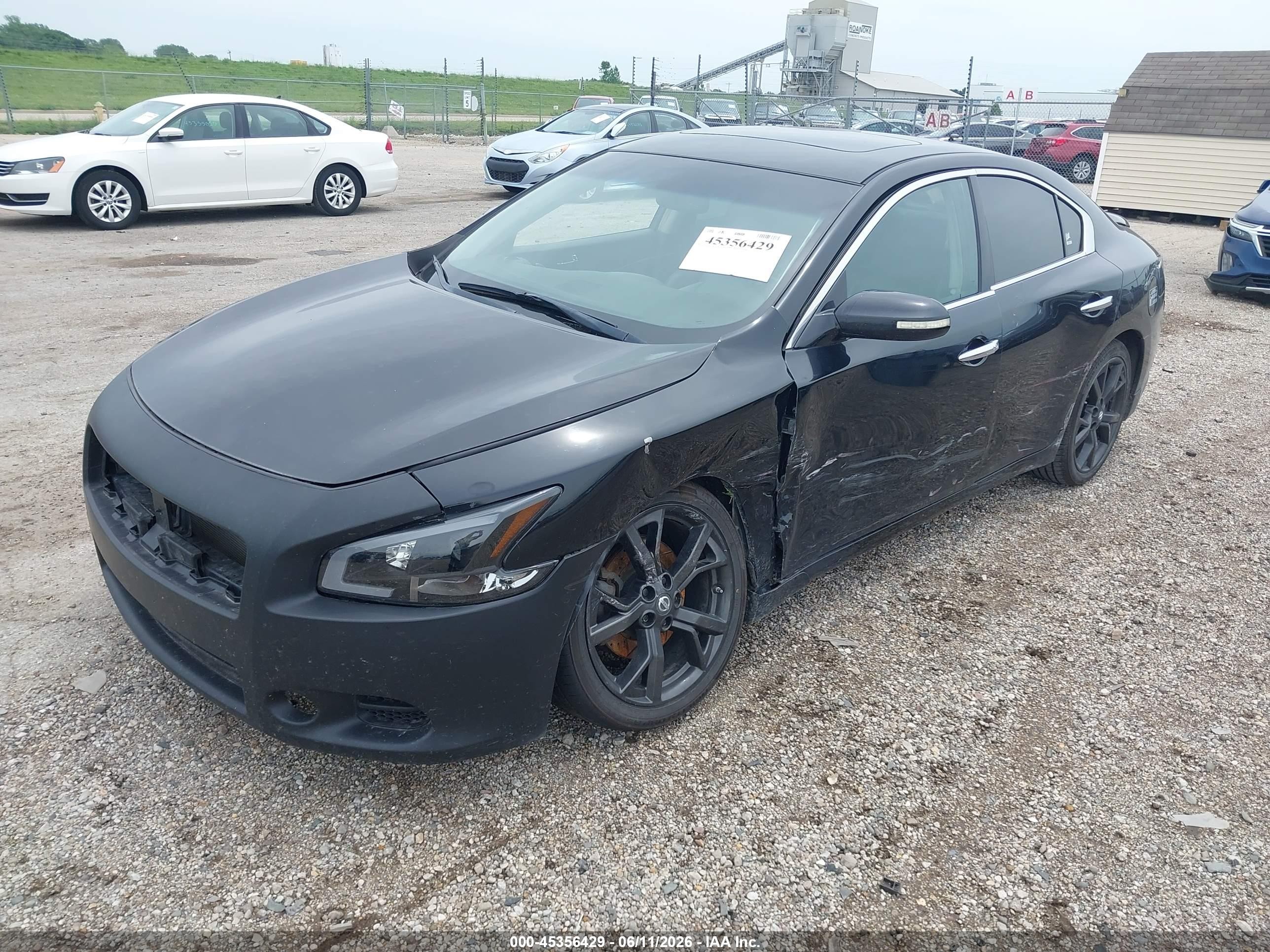 2014 Nissan Maxima 3.5 Sv Black vin: 1N4AA5AP1EC450455