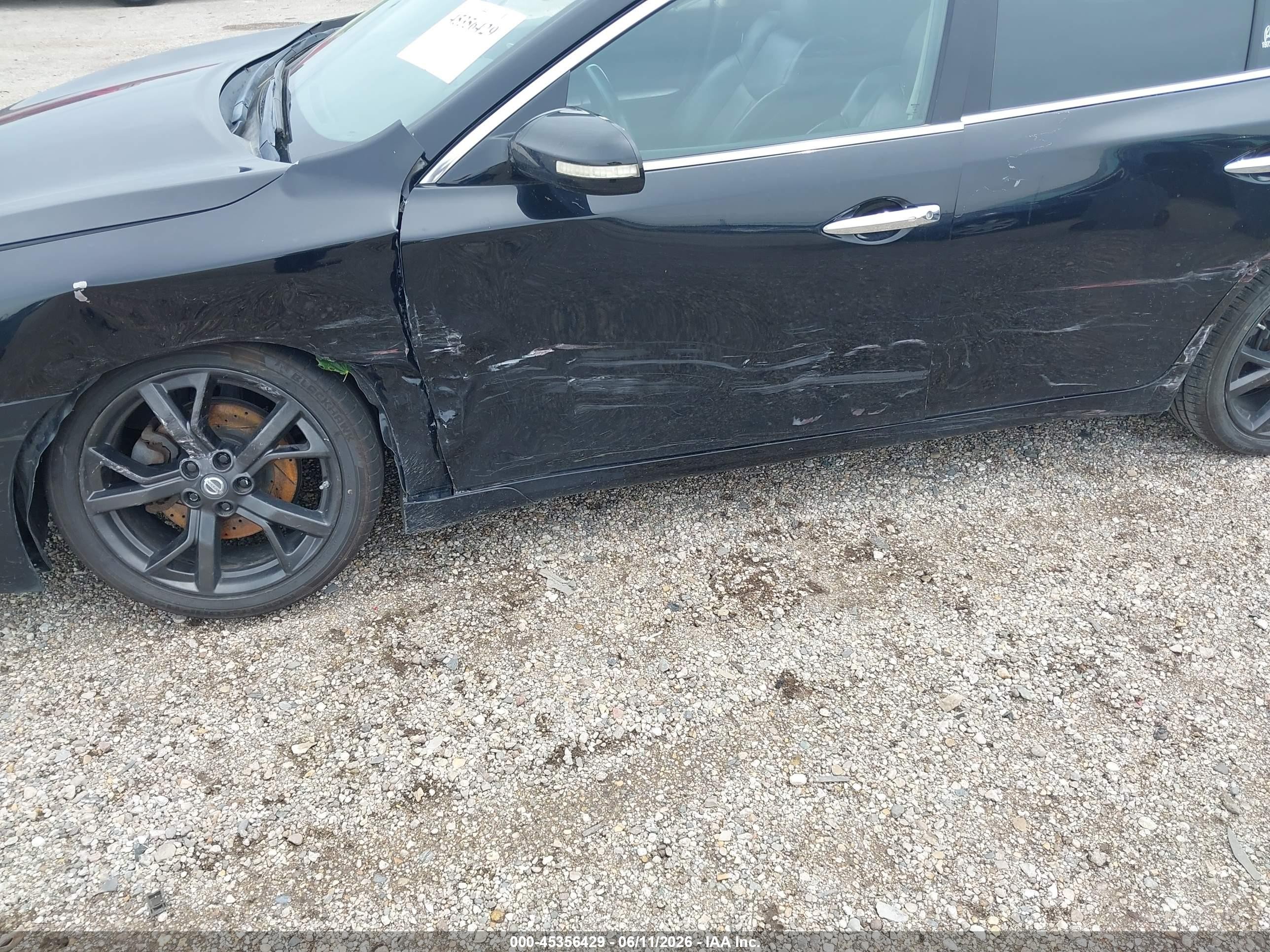 2014 Nissan Maxima 3.5 Sv Black vin: 1N4AA5AP1EC450455
