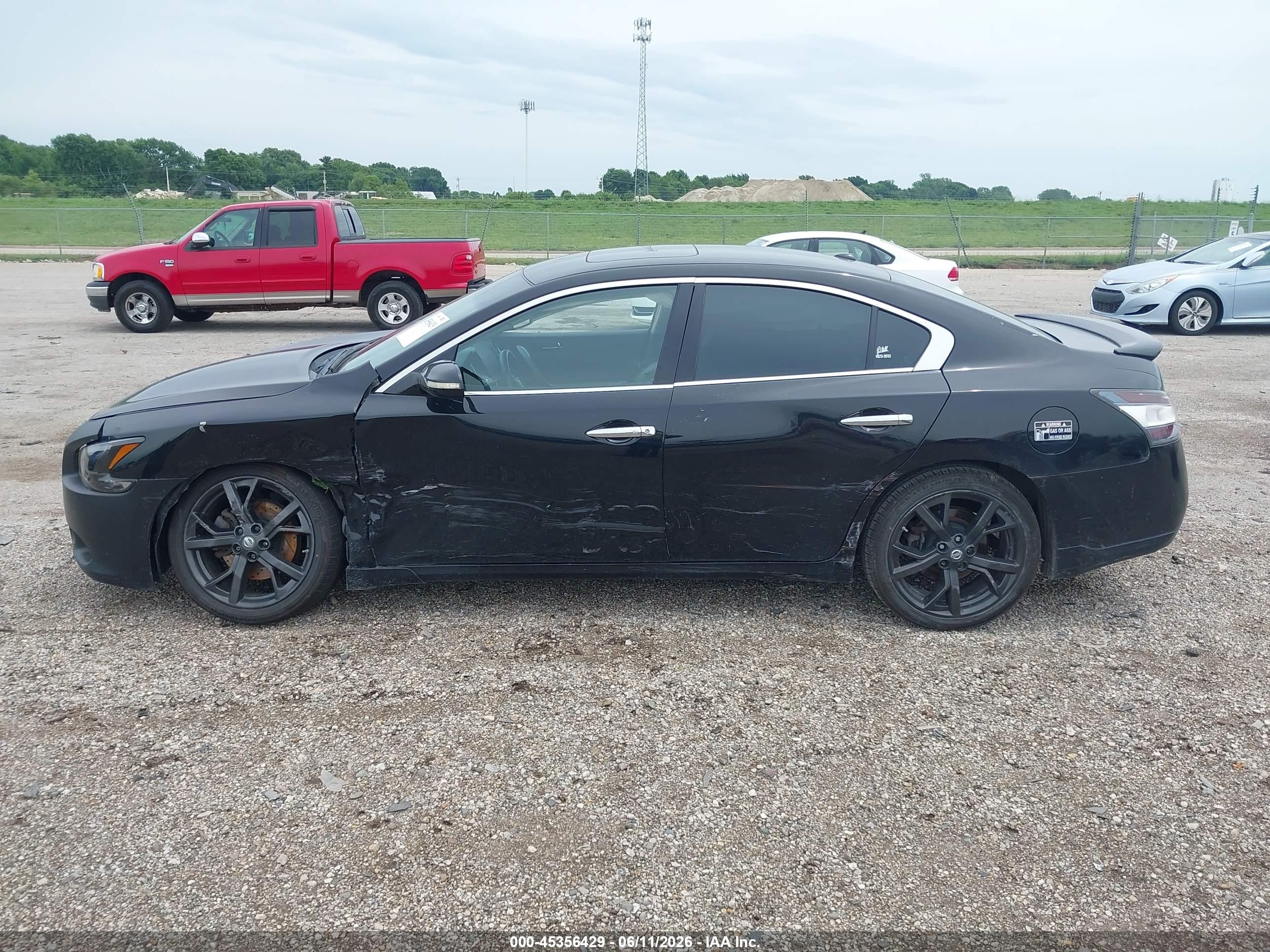 2014 Nissan Maxima 3.5 Sv Black vin: 1N4AA5AP1EC450455
