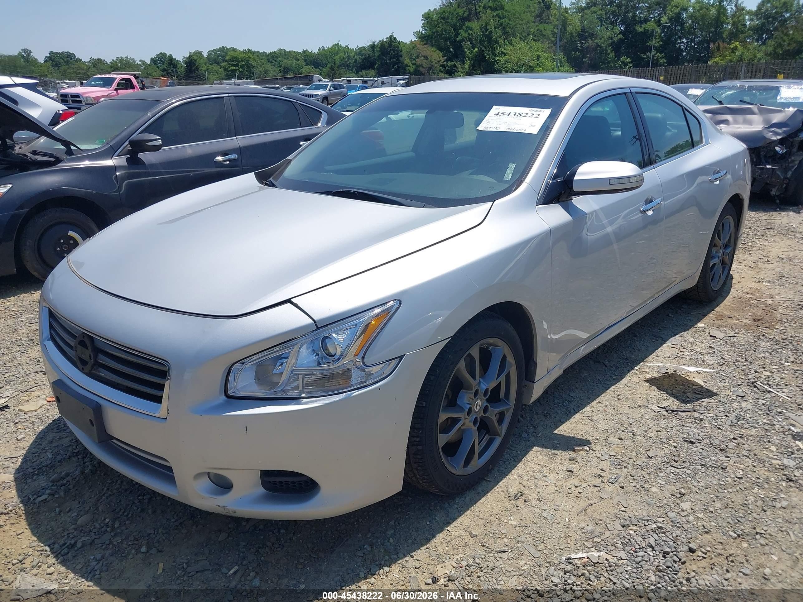 2014 Nissan Maxima 3.5 Sv Silver vin: 1N4AA5AP1EC462573