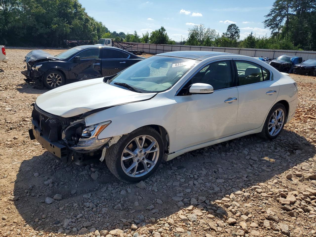 2014 Nissan Maxima 3.5 Sv White vin: 1N4AA5AP1EC464582