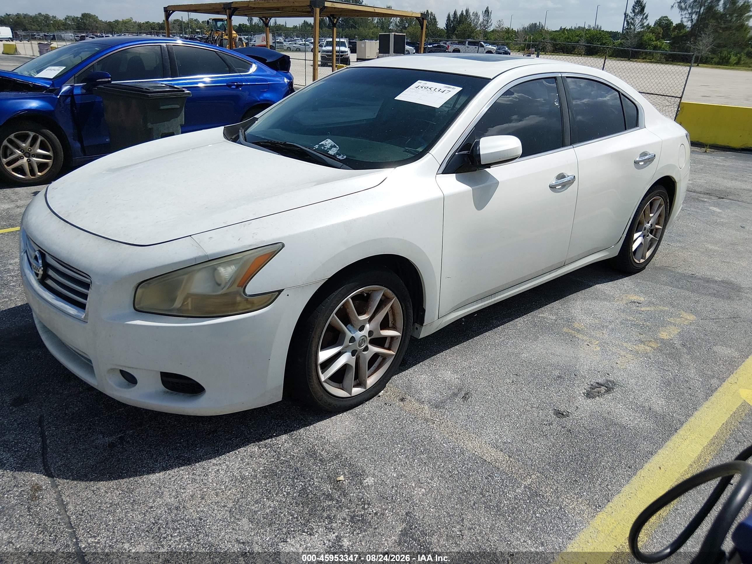 2014 Nissan Maxima 3.5 S/3.5 Sv White vin: 1N4AA5AP1EC464940