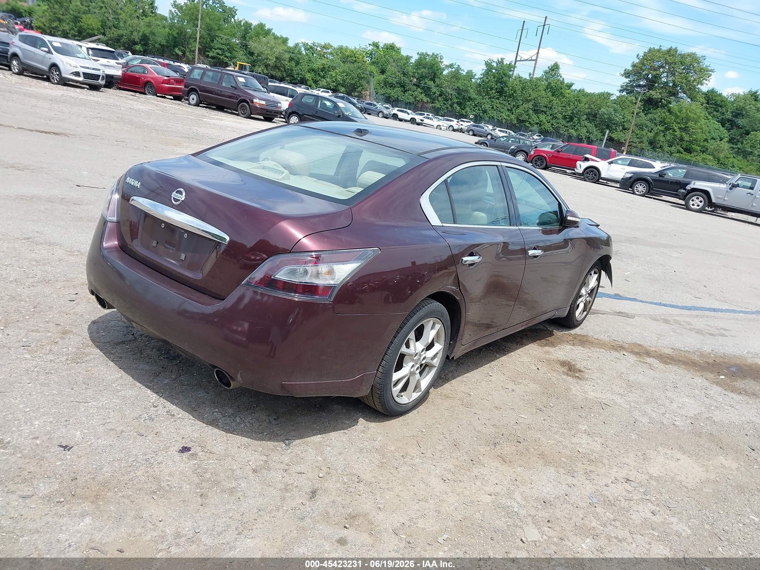 2014 Nissan Maxima 3.5 Sv Burgundy vin: 1N4AA5AP1EC472293