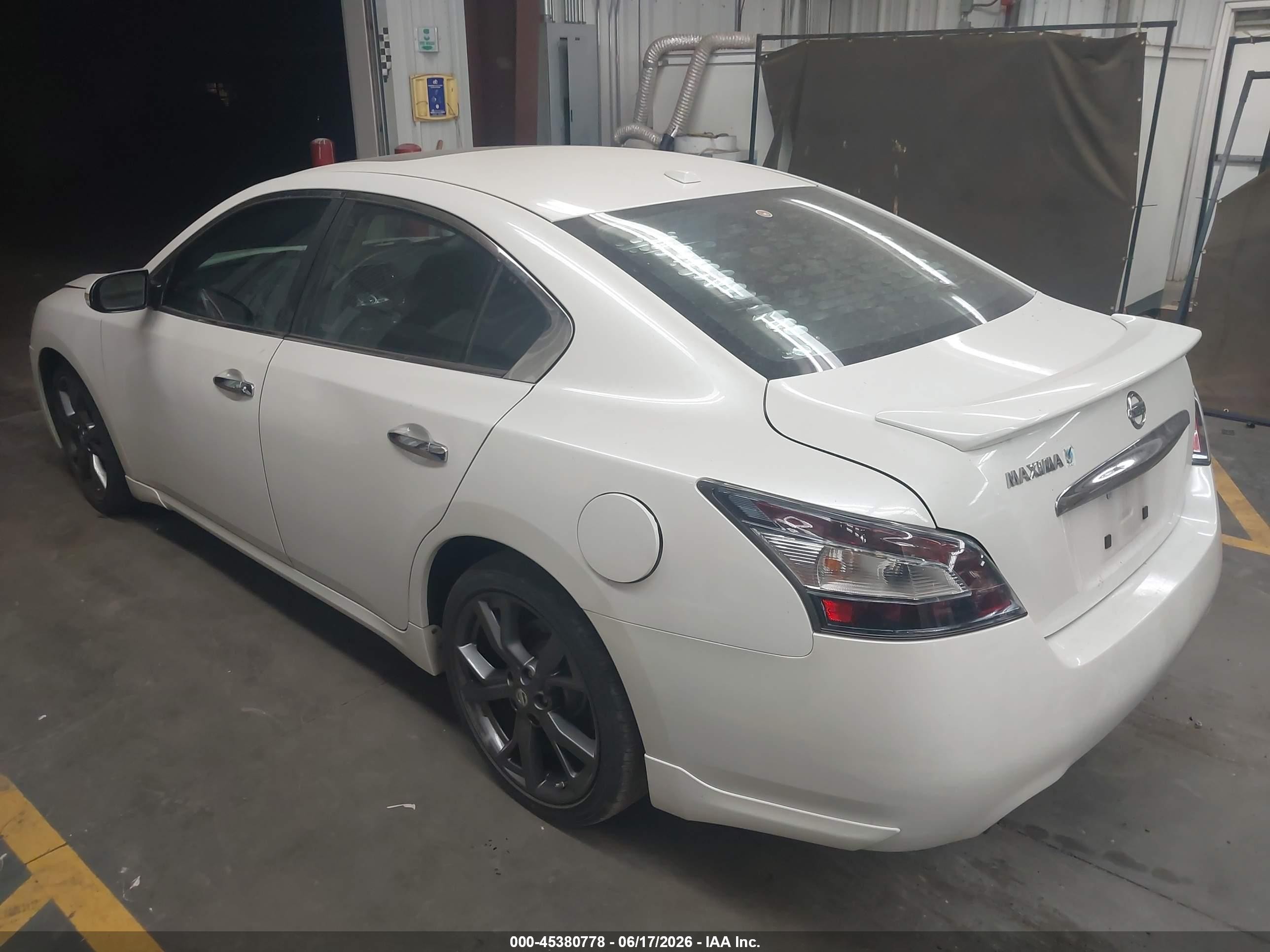 2014 Nissan Maxima 3.5 Sv White vin: 1N4AA5AP1EC472844