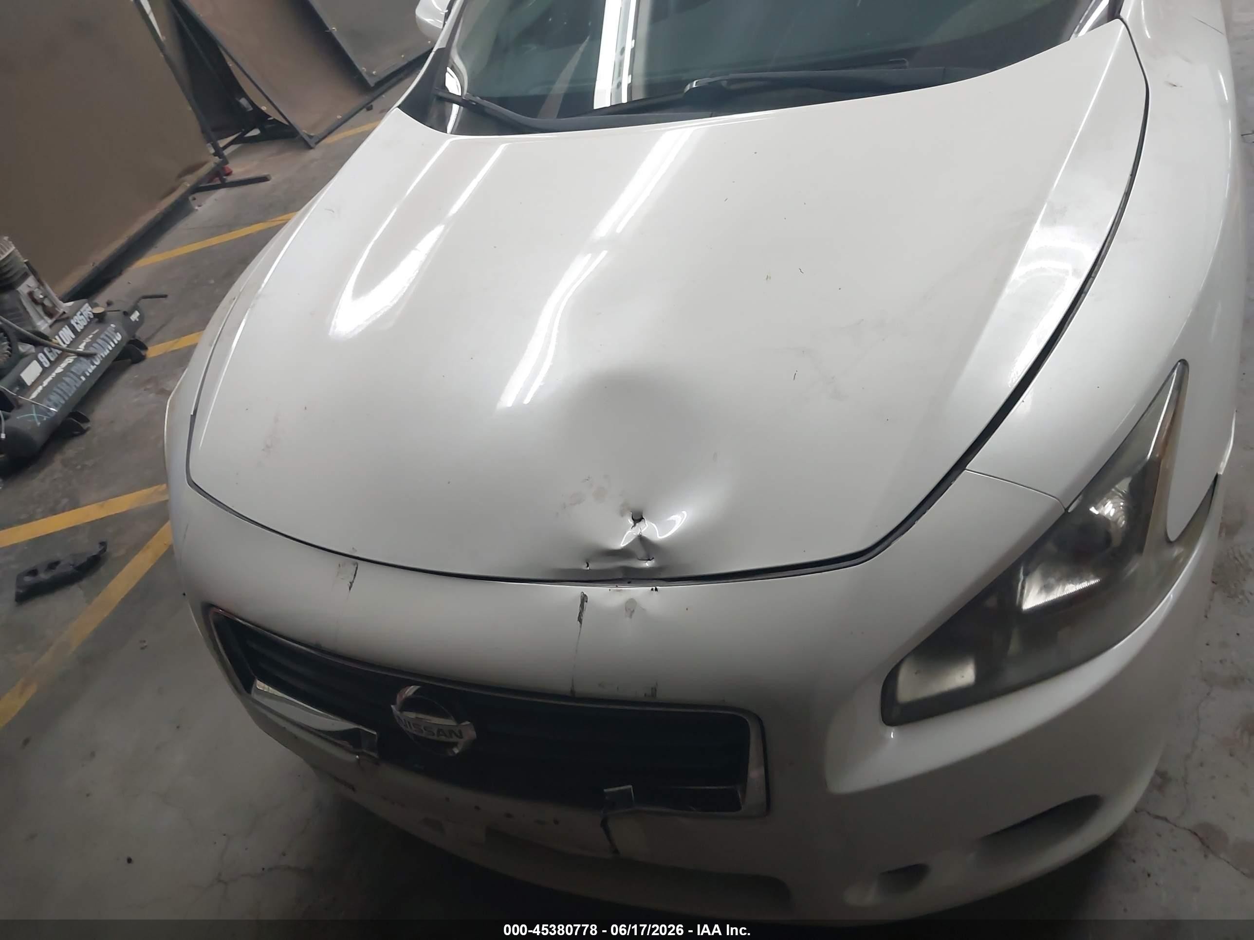 2014 Nissan Maxima 3.5 Sv White vin: 1N4AA5AP1EC472844