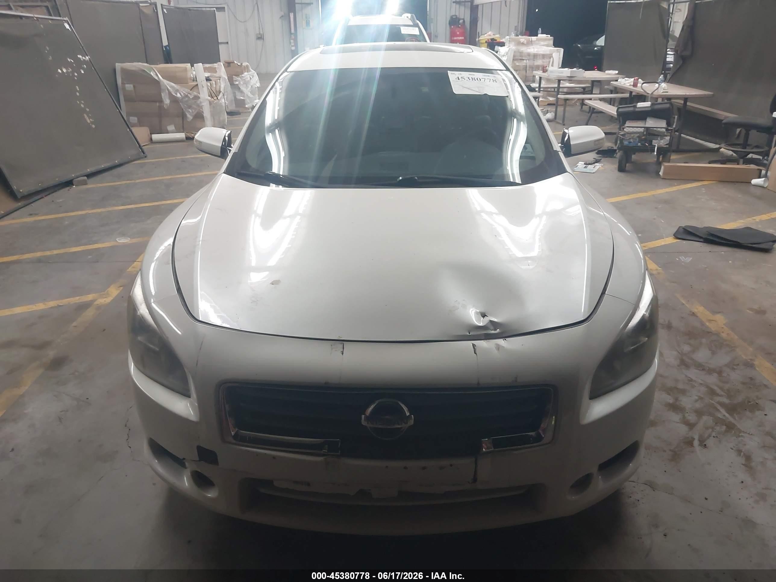 2014 Nissan Maxima 3.5 Sv White vin: 1N4AA5AP1EC472844