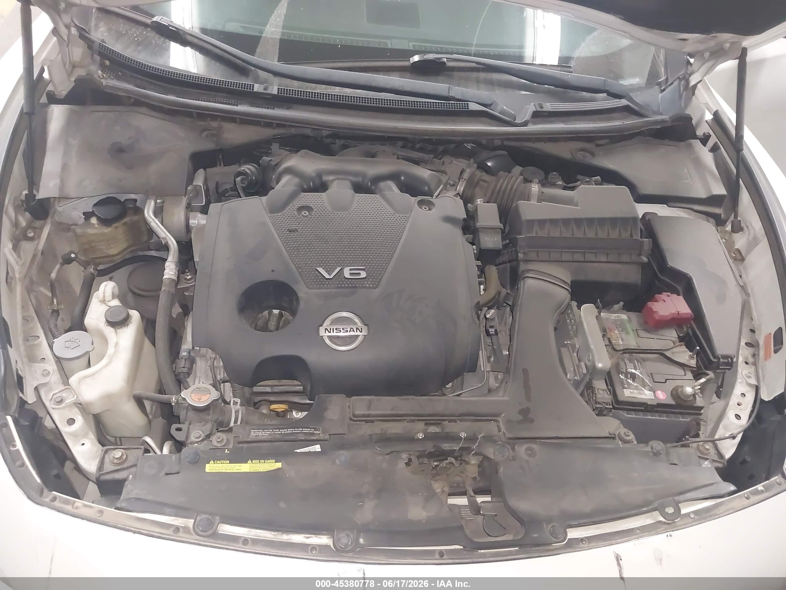 2014 Nissan Maxima 3.5 Sv White vin: 1N4AA5AP1EC472844