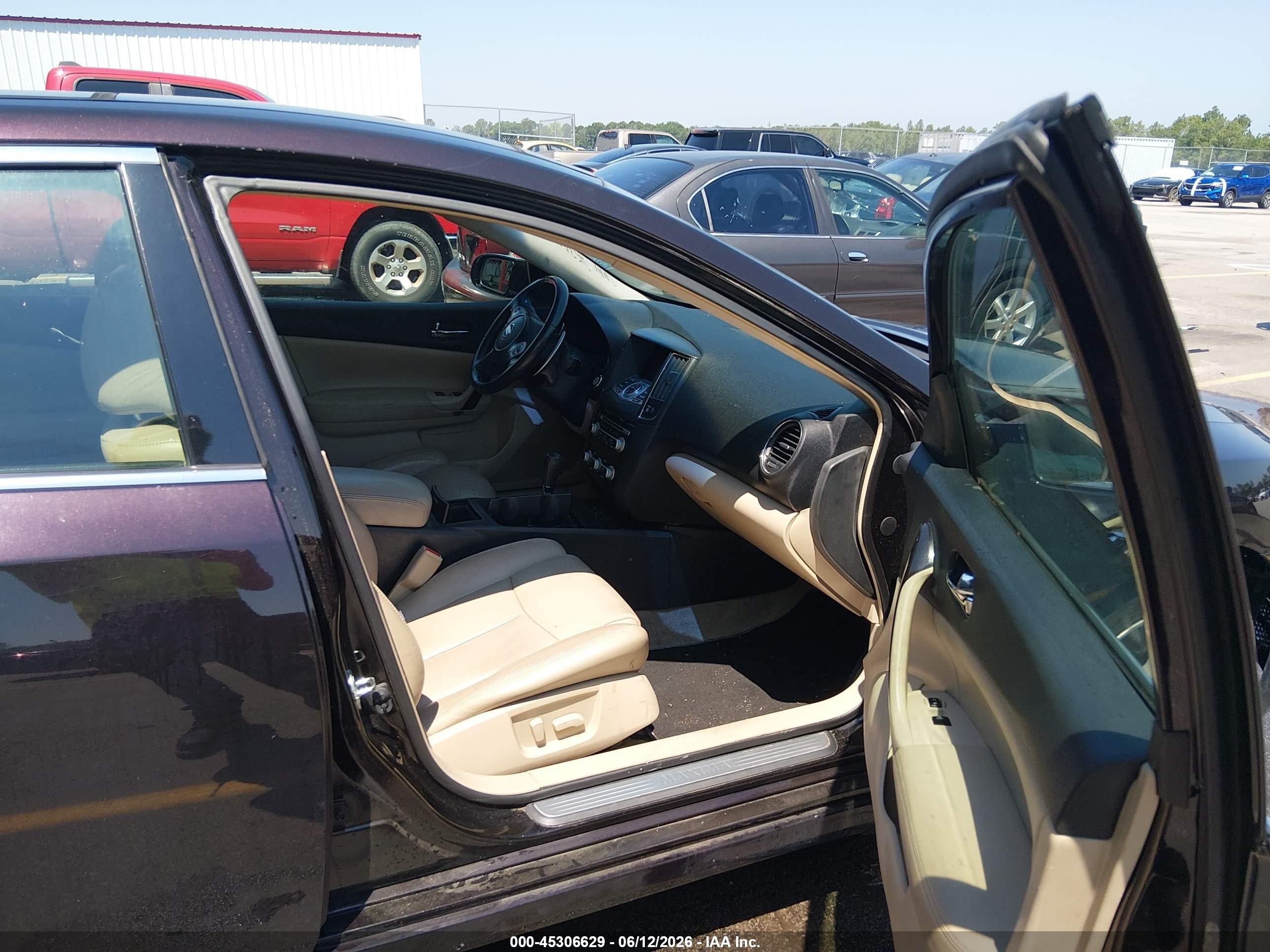 2014 Nissan Maxima 3.5 Sv Maroon vin: 1N4AA5AP1EC473959