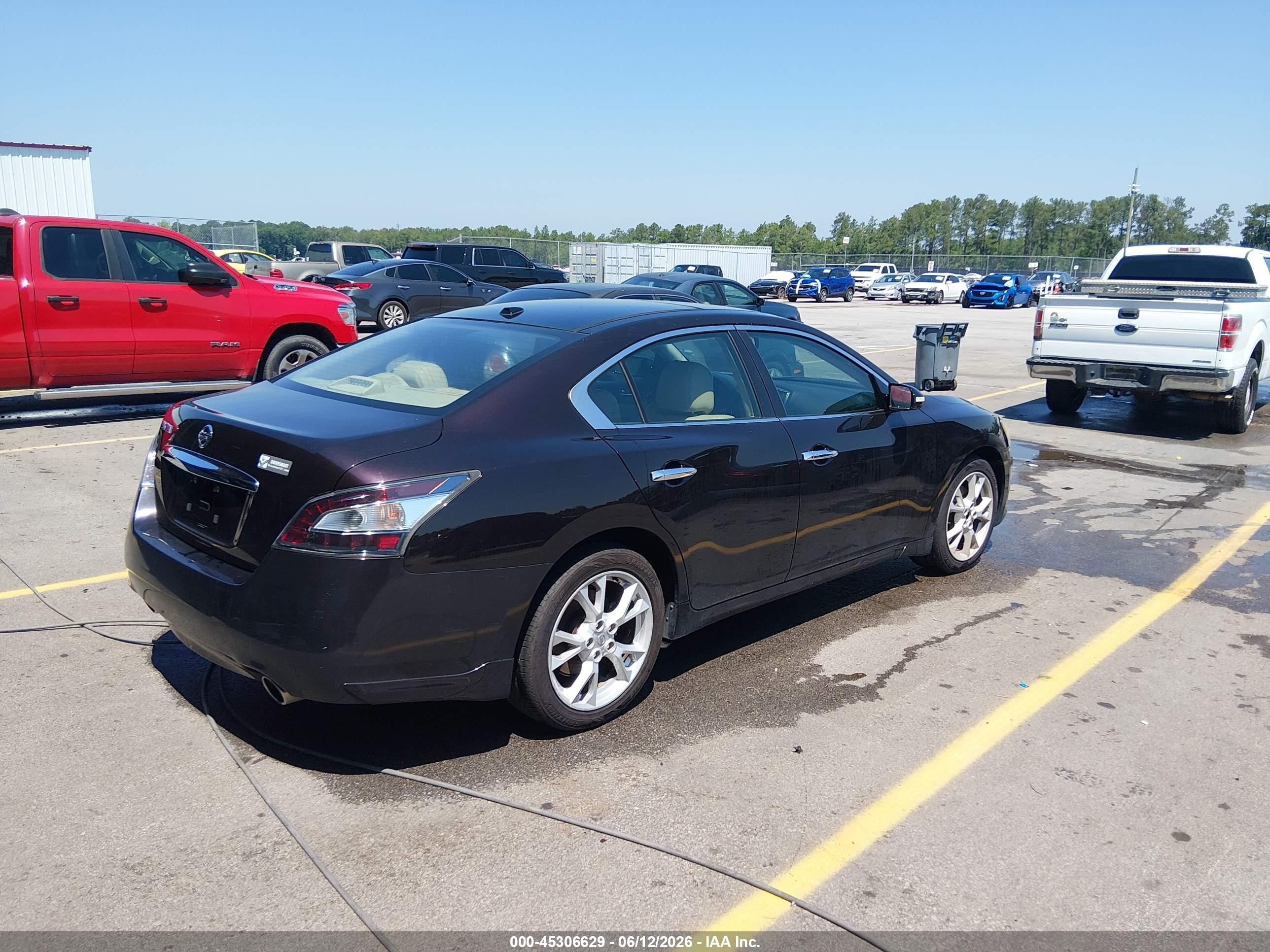 2014 Nissan Maxima 3.5 Sv Maroon vin: 1N4AA5AP1EC473959