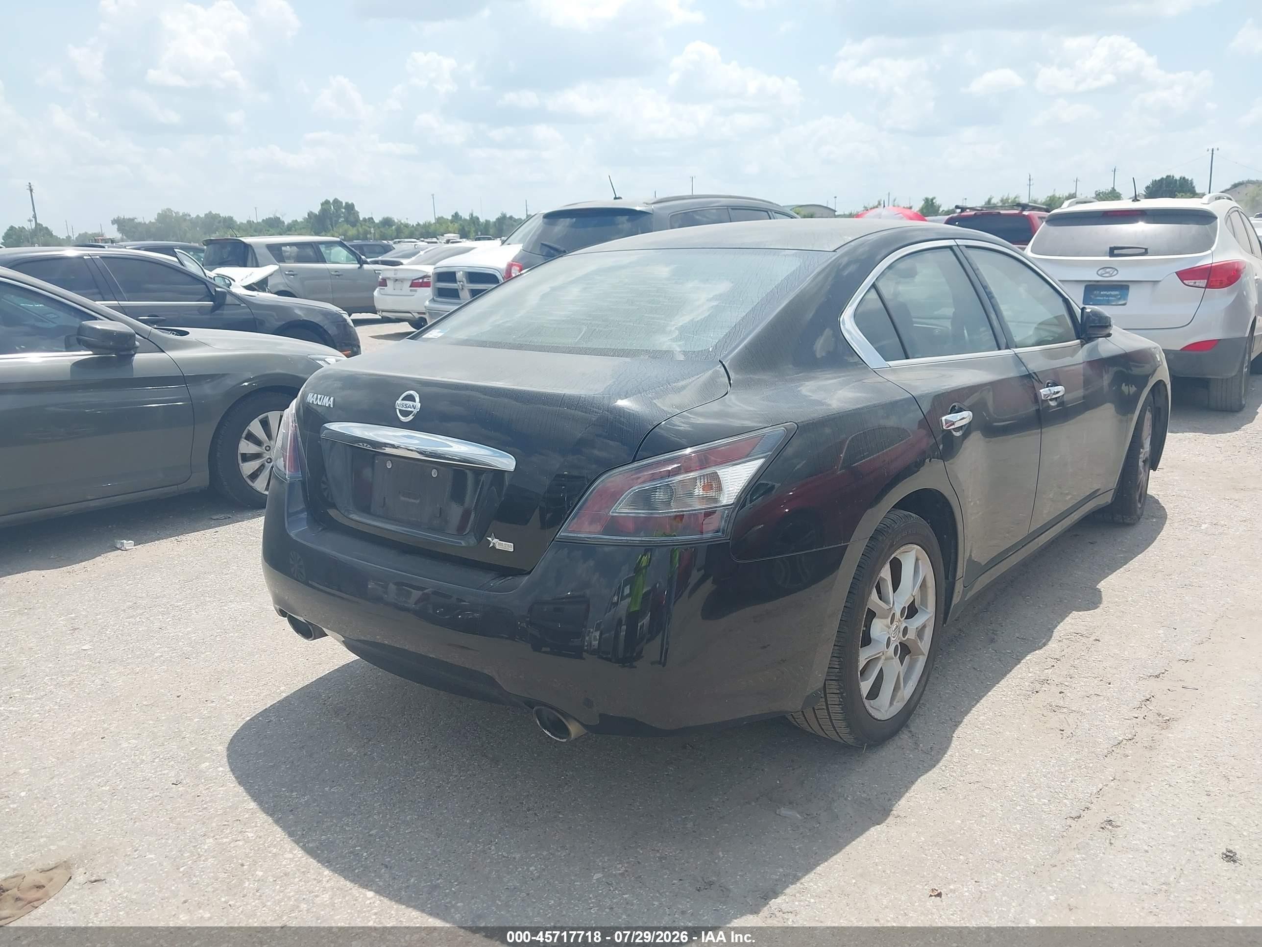 2014 Nissan Maxima 3.5 S/3.5 Sv Black vin: 1N4AA5AP1EC484508