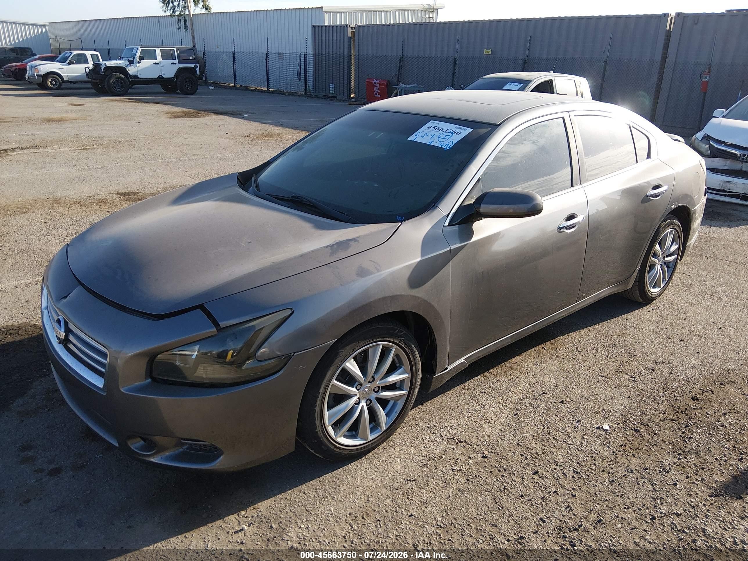 2014 Nissan Maxima 3.5 S Gray vin: 1N4AA5AP1EC486338