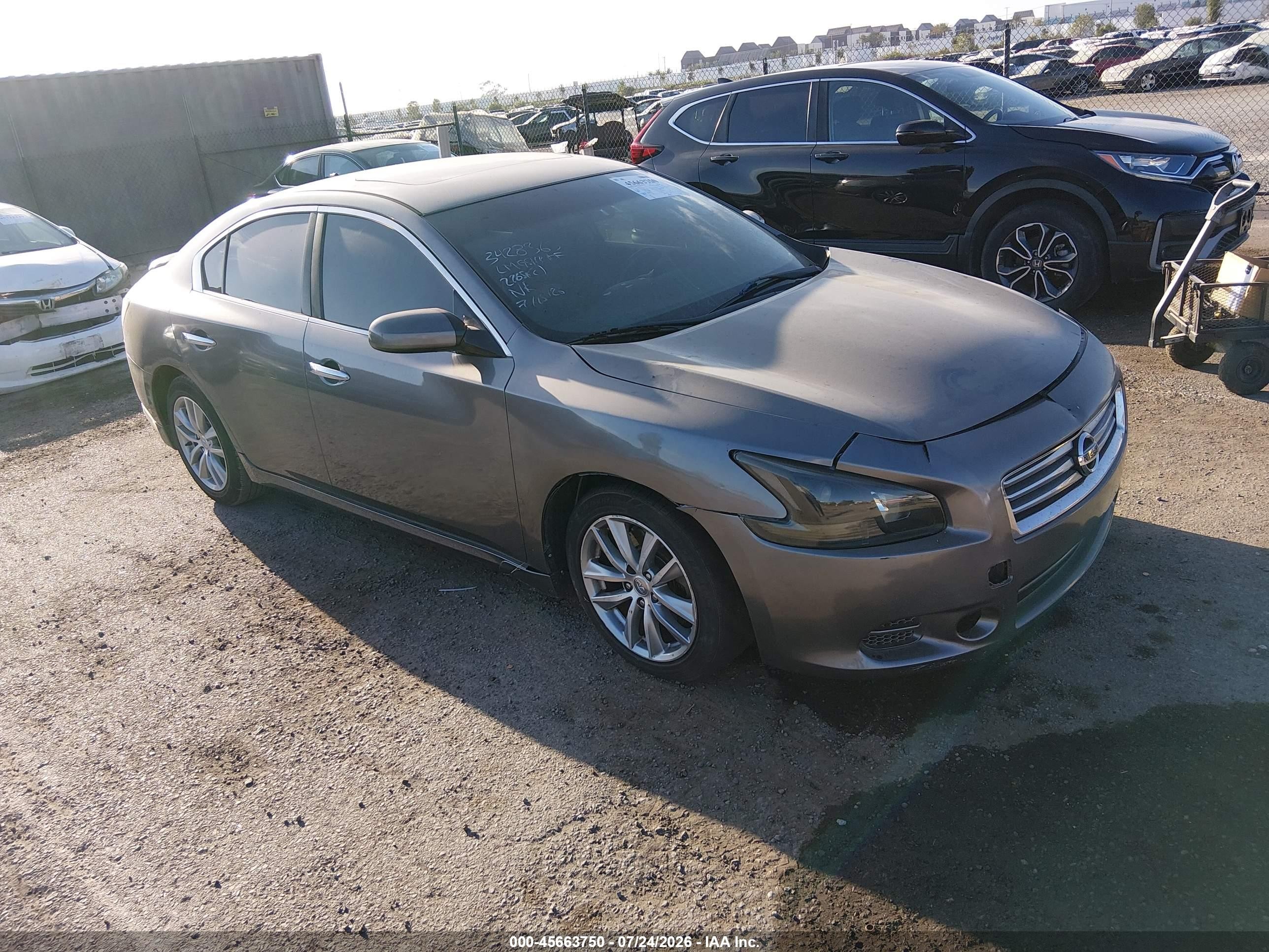 2014 Nissan Maxima 3.5 S Gray vin: 1N4AA5AP1EC486338