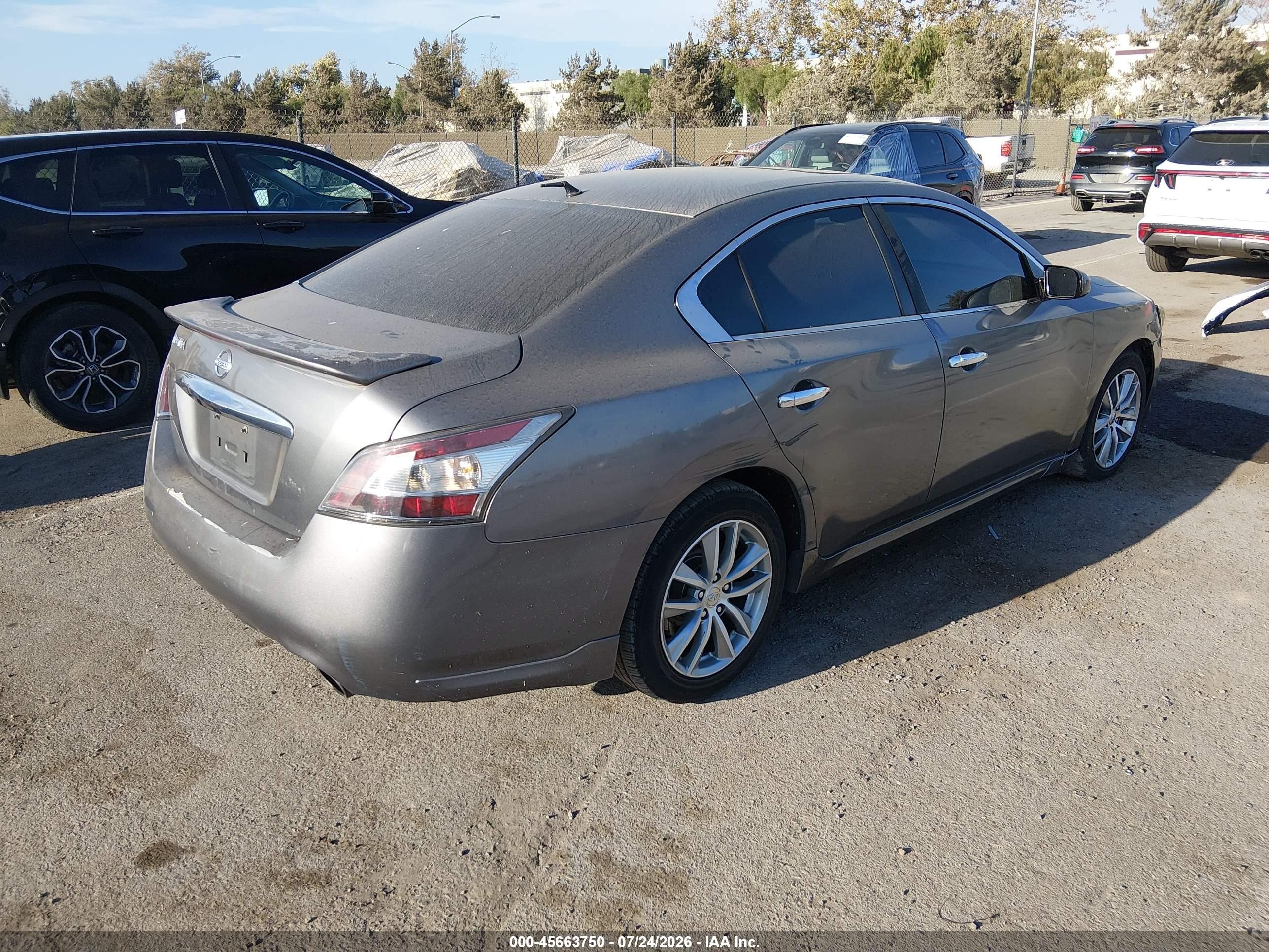 2014 Nissan Maxima 3.5 S Gray vin: 1N4AA5AP1EC486338