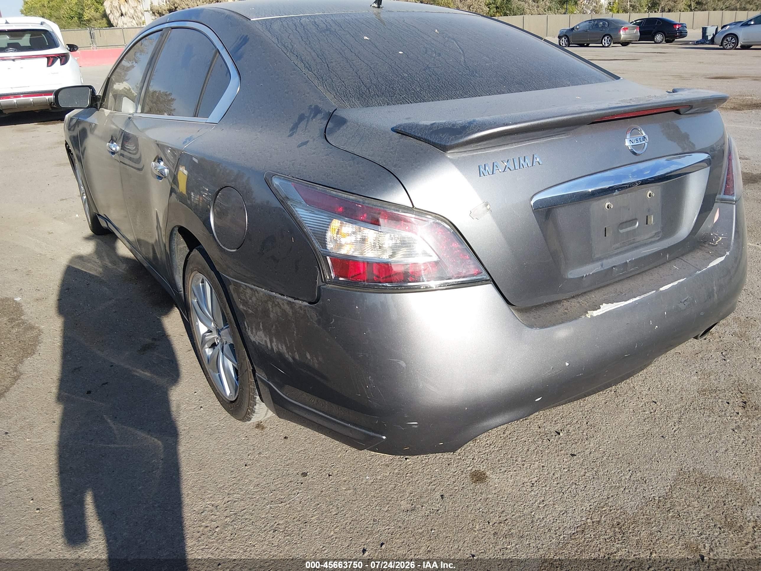 2014 Nissan Maxima 3.5 S Gray vin: 1N4AA5AP1EC486338