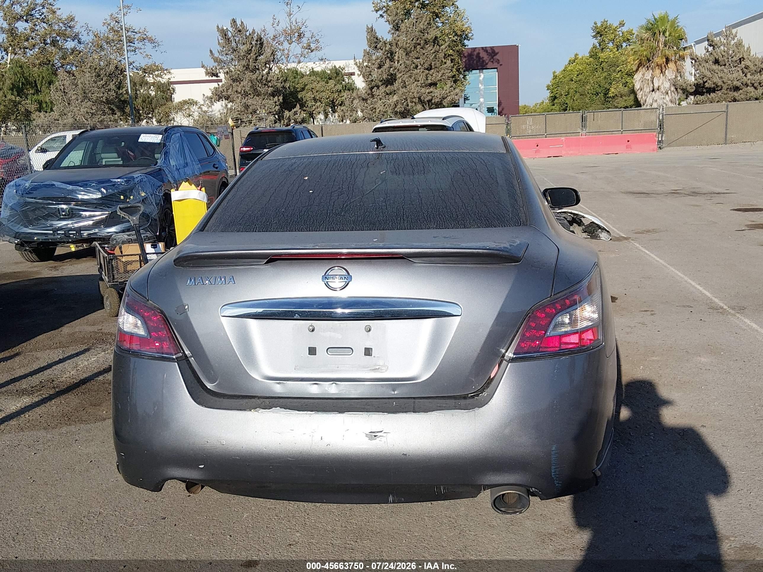 2014 Nissan Maxima 3.5 S Gray vin: 1N4AA5AP1EC486338