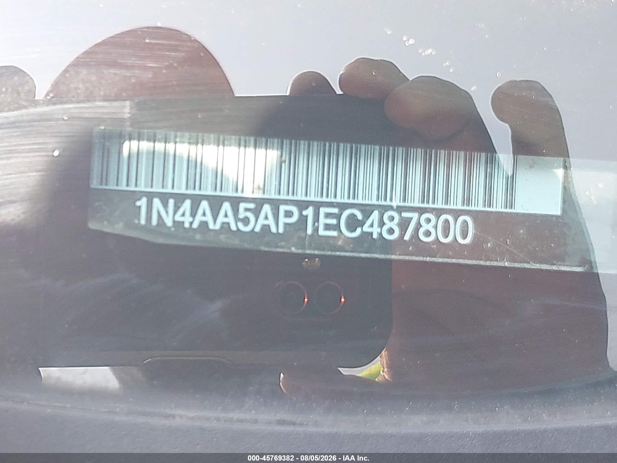 2014 Nissan Maxima 3.5 Sv Gray vin: 1N4AA5AP1EC487800