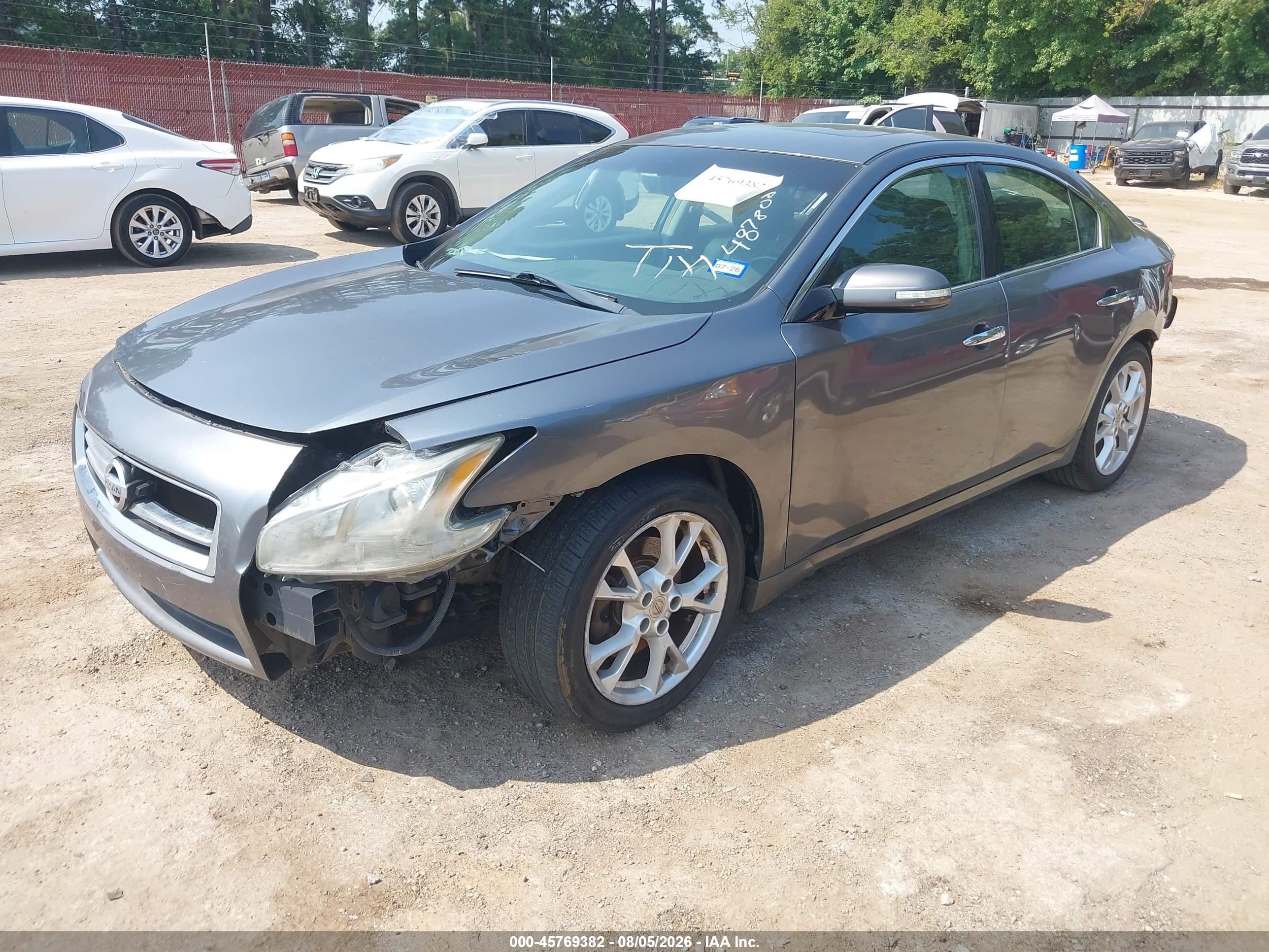 2014 Nissan Maxima 3.5 Sv Gray vin: 1N4AA5AP1EC487800