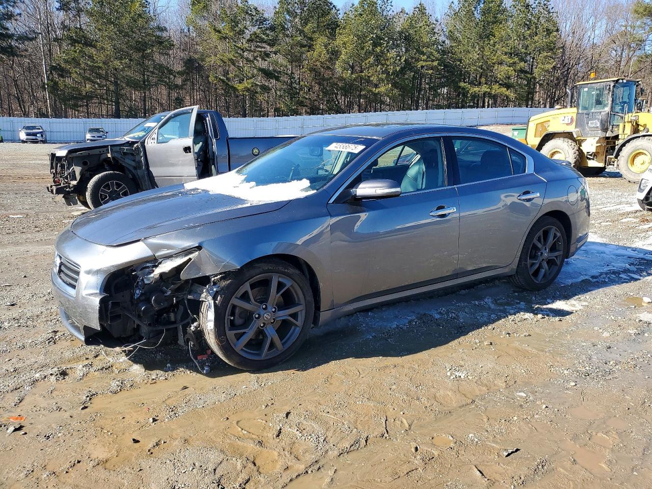2014 Nissan Maxima S Серый vin: 1N4AA5AP1EC492995