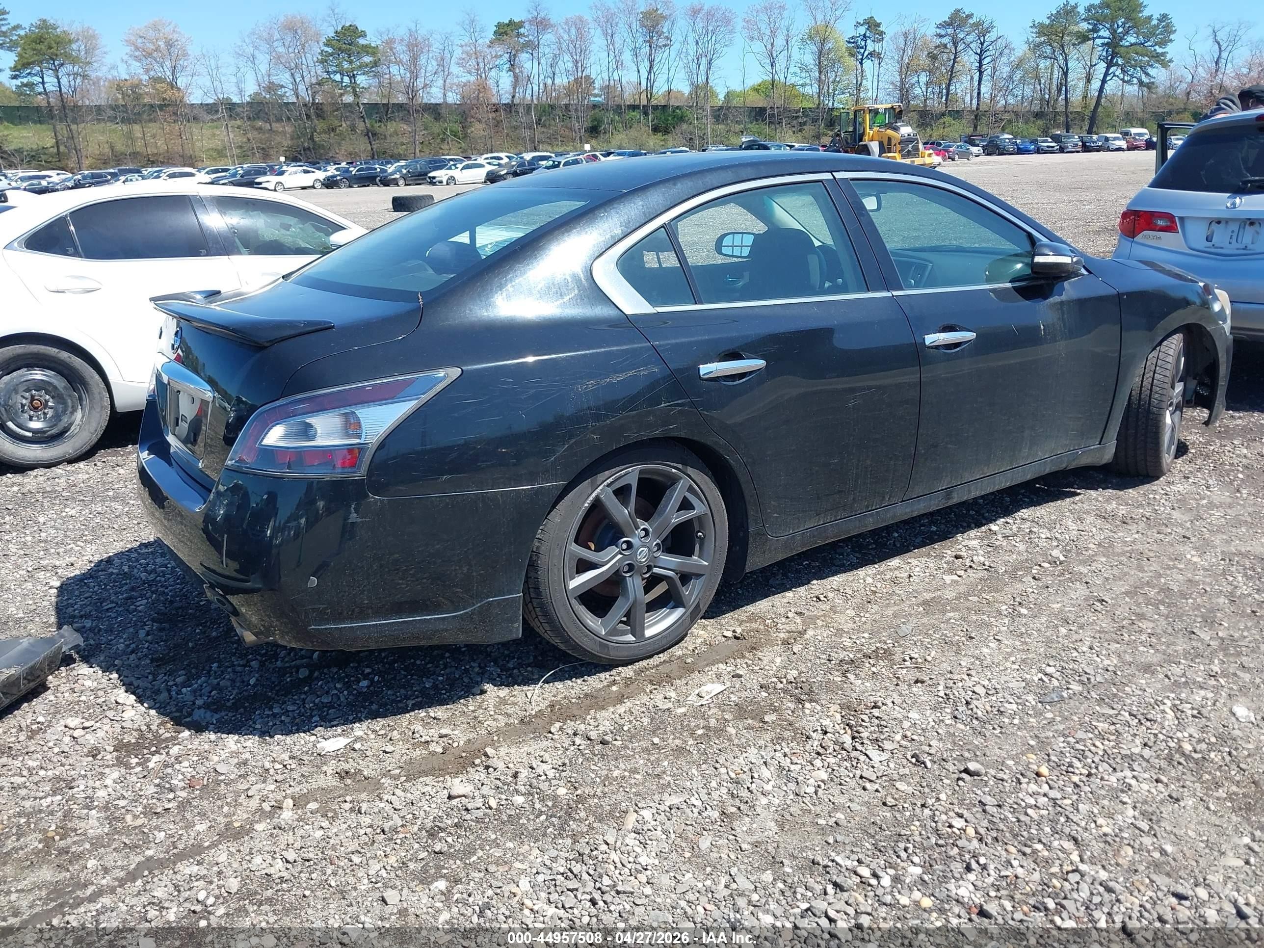 2014 Nissan Maxima 3.5 S Black vin: 1N4AA5AP1EC497887