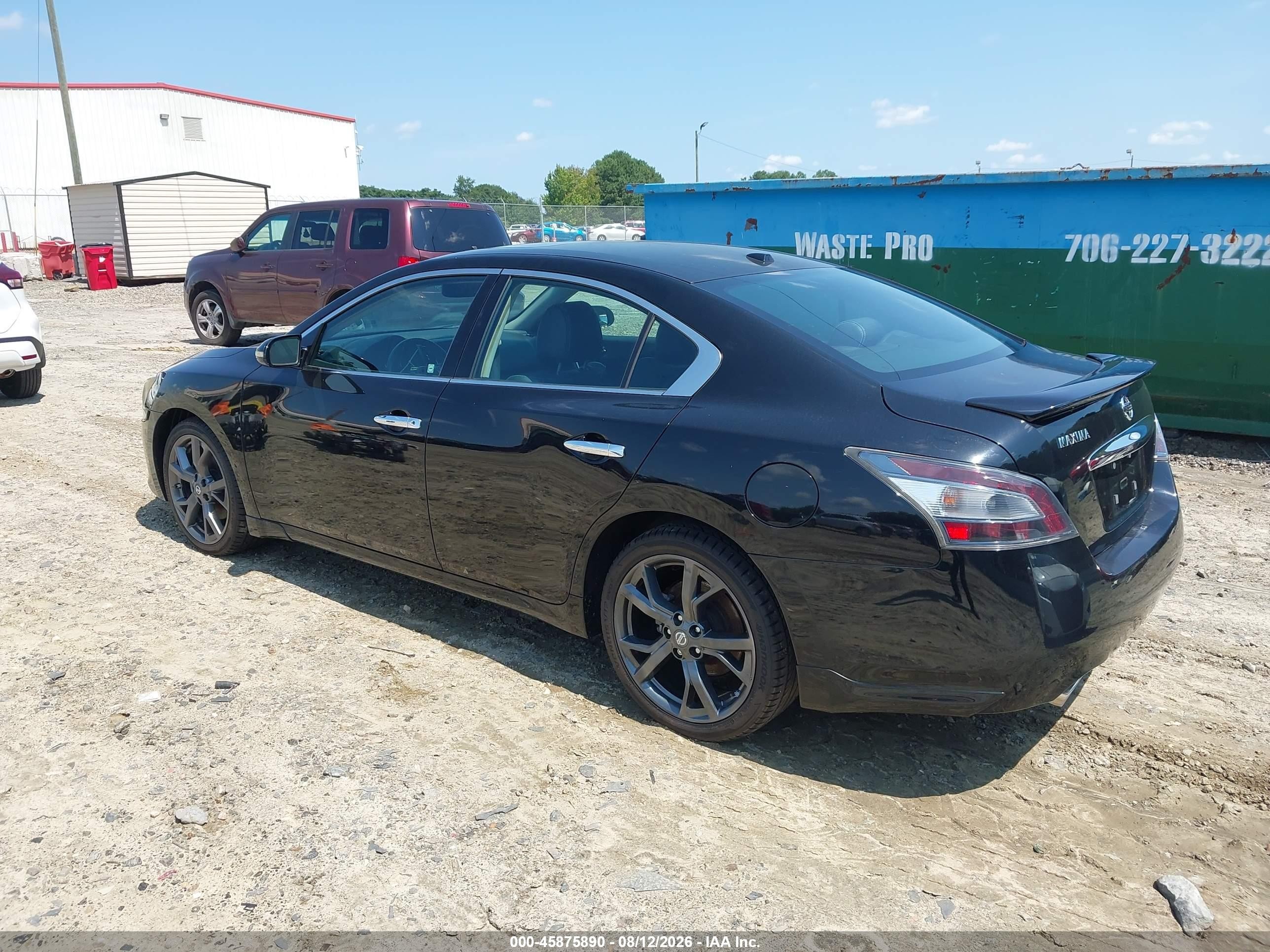 2014 Nissan Maxima 3.5 Sv Black vin: 1N4AA5AP1EC906809