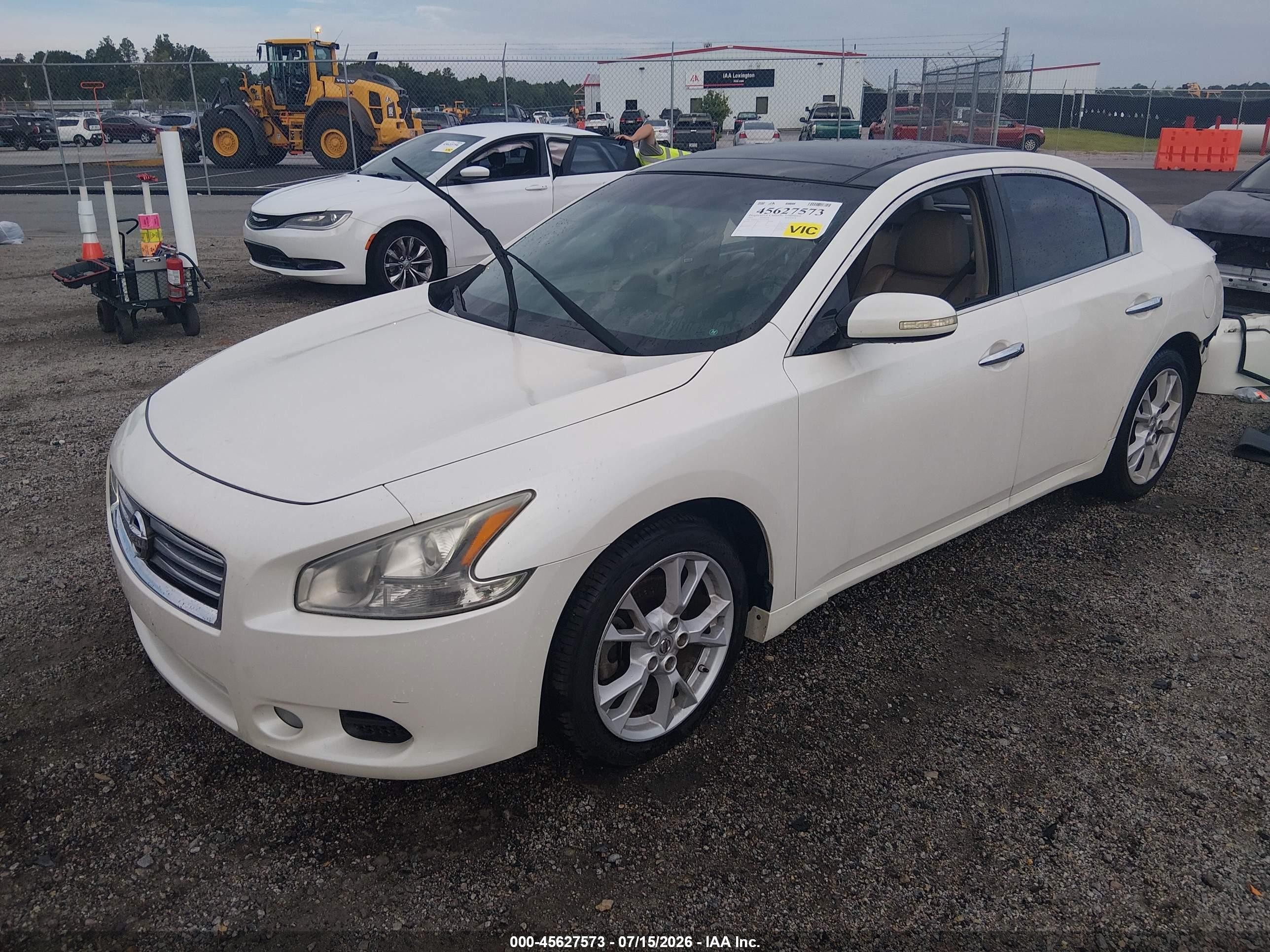 2014 Nissan Maxima 3.5 Sv White vin: 1N4AA5AP1EC910682