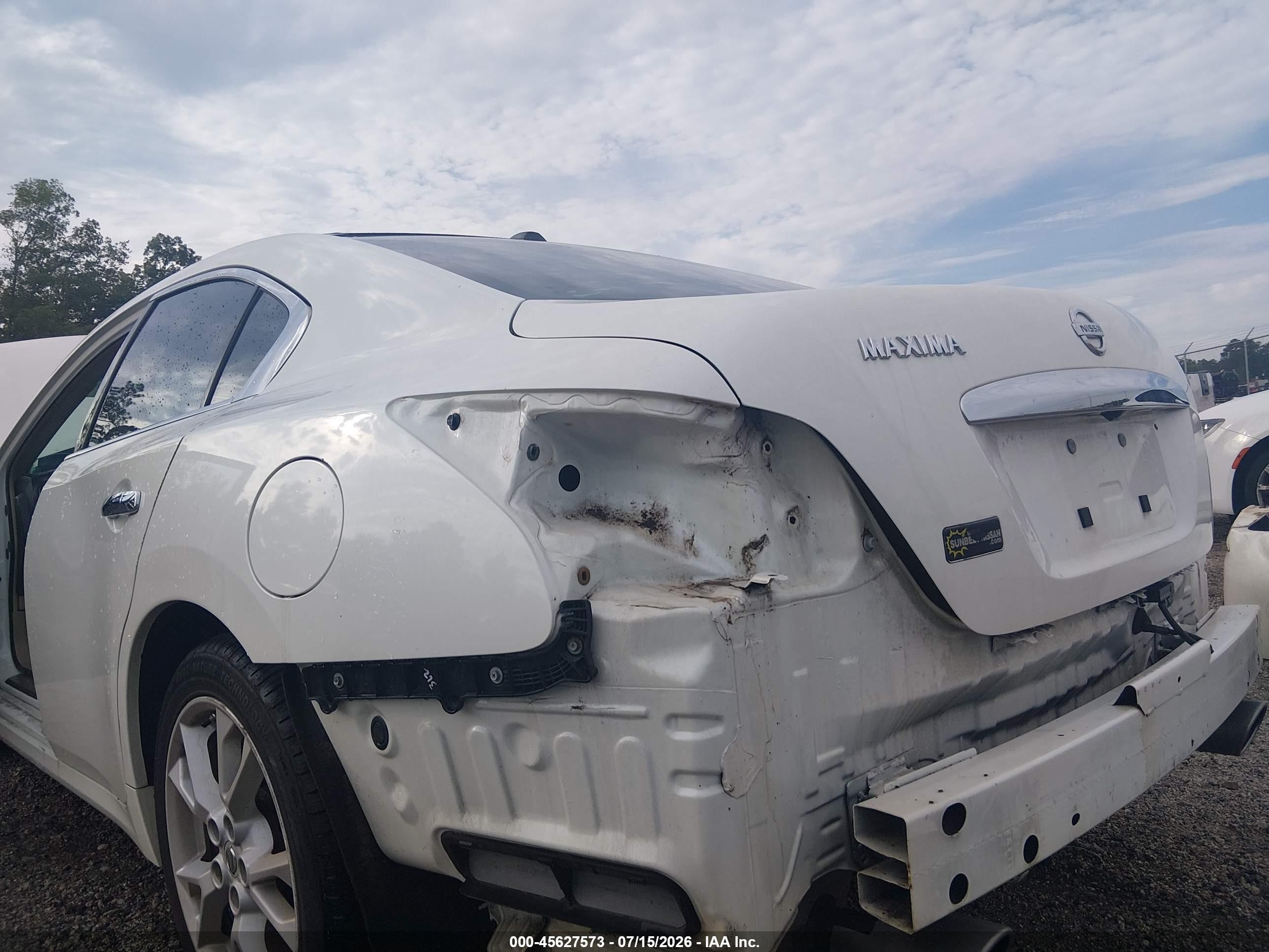 2014 Nissan Maxima 3.5 Sv White vin: 1N4AA5AP1EC910682